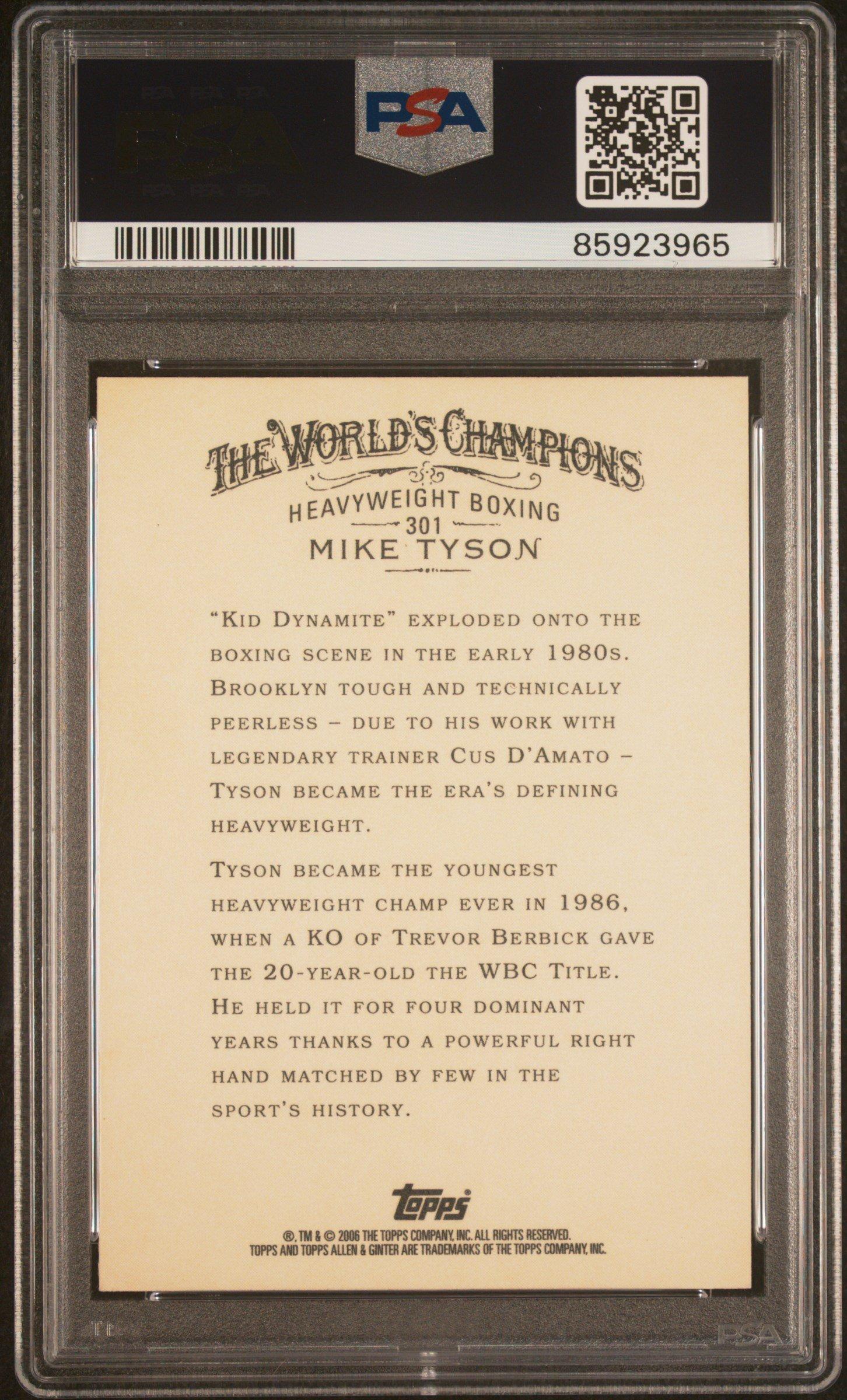 2006 Topps Allen & Ginter 301 Mike Tyson PSA 10