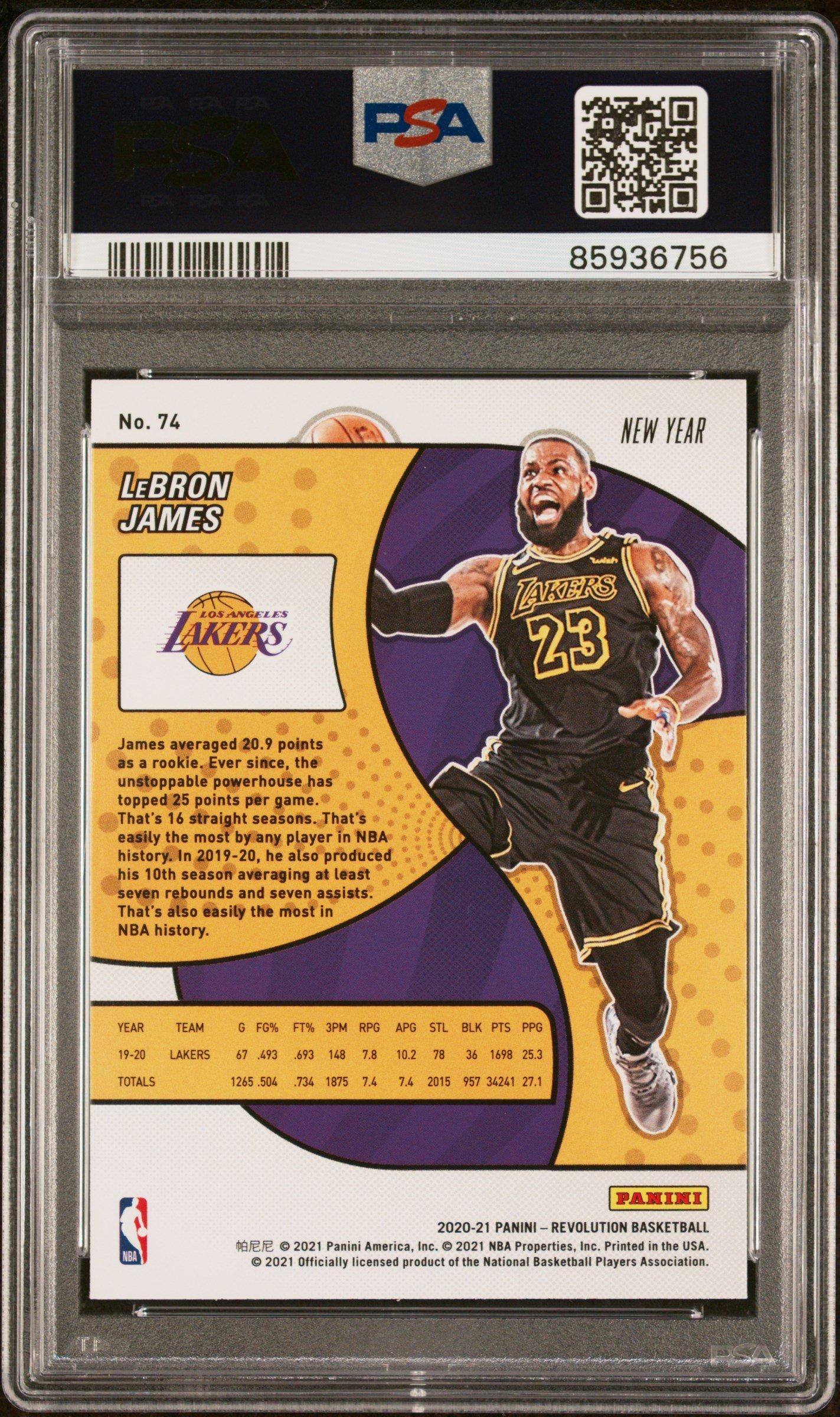 2020 Panini Revolution 74 Lebron James Chinese New Year PSA 10