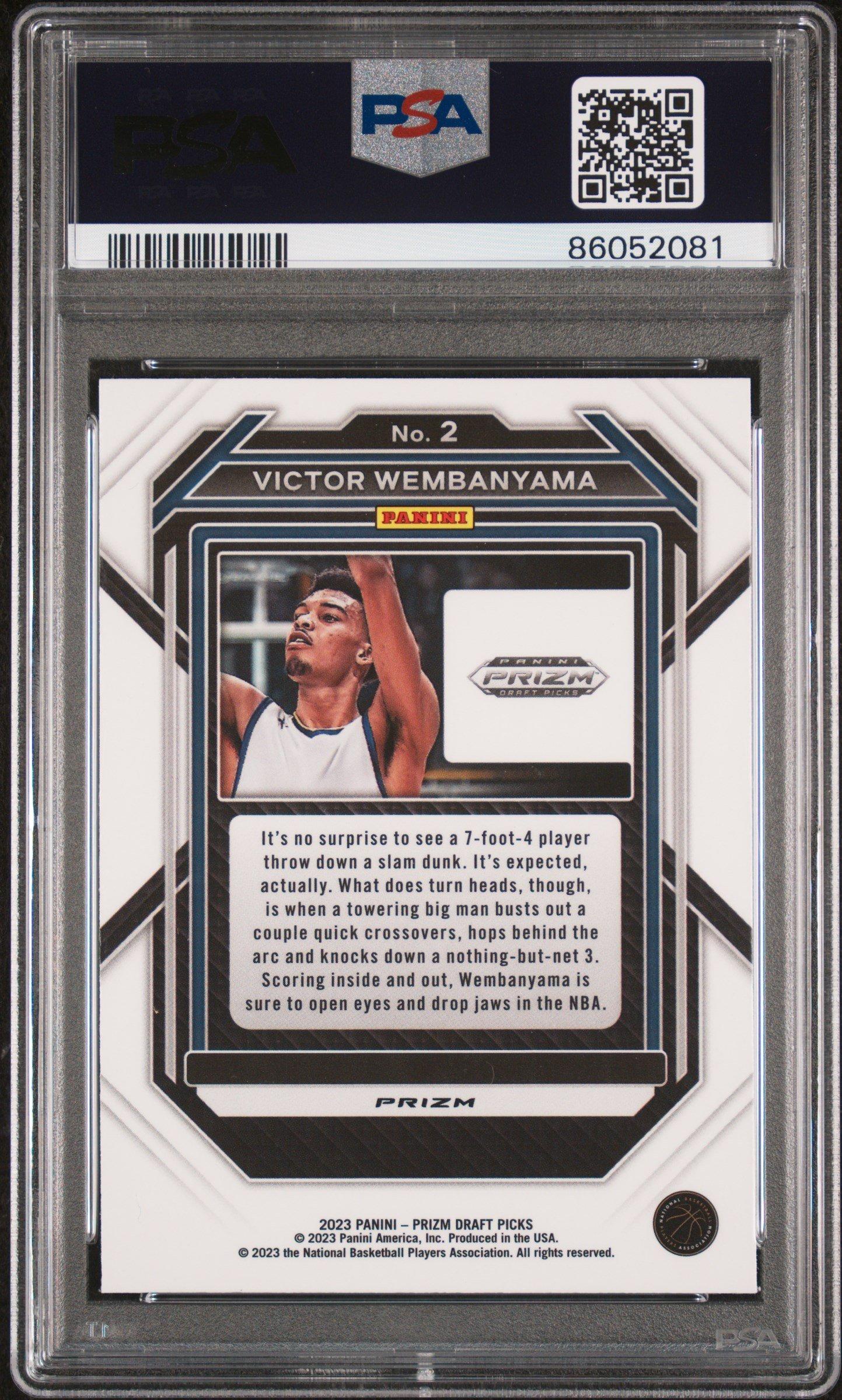 2023 Panini Prizm Draft Picks 2 Victor Wembanyama Red Ice PSA 10