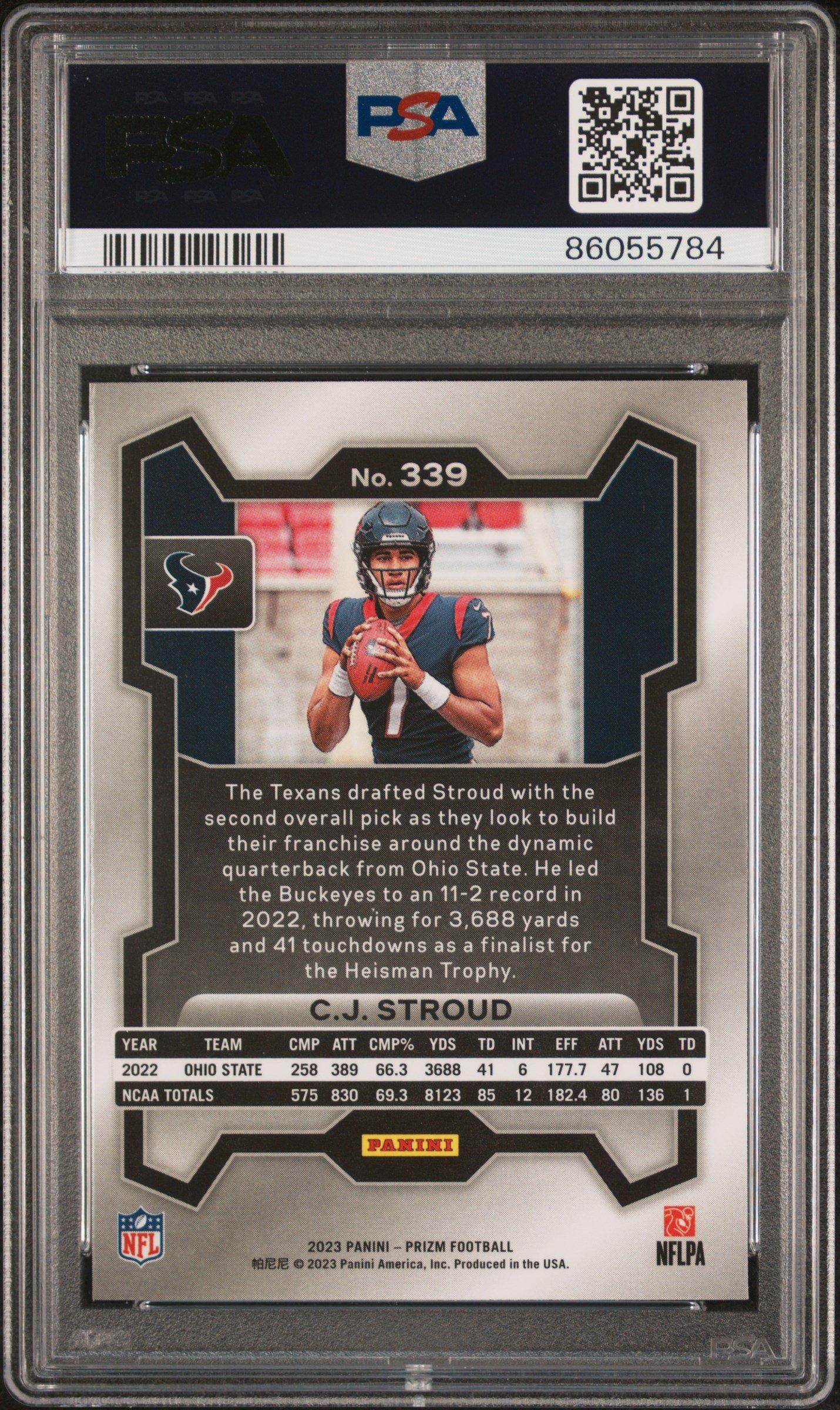 2023 Panini Prizm 339 Cj Stroud PSA