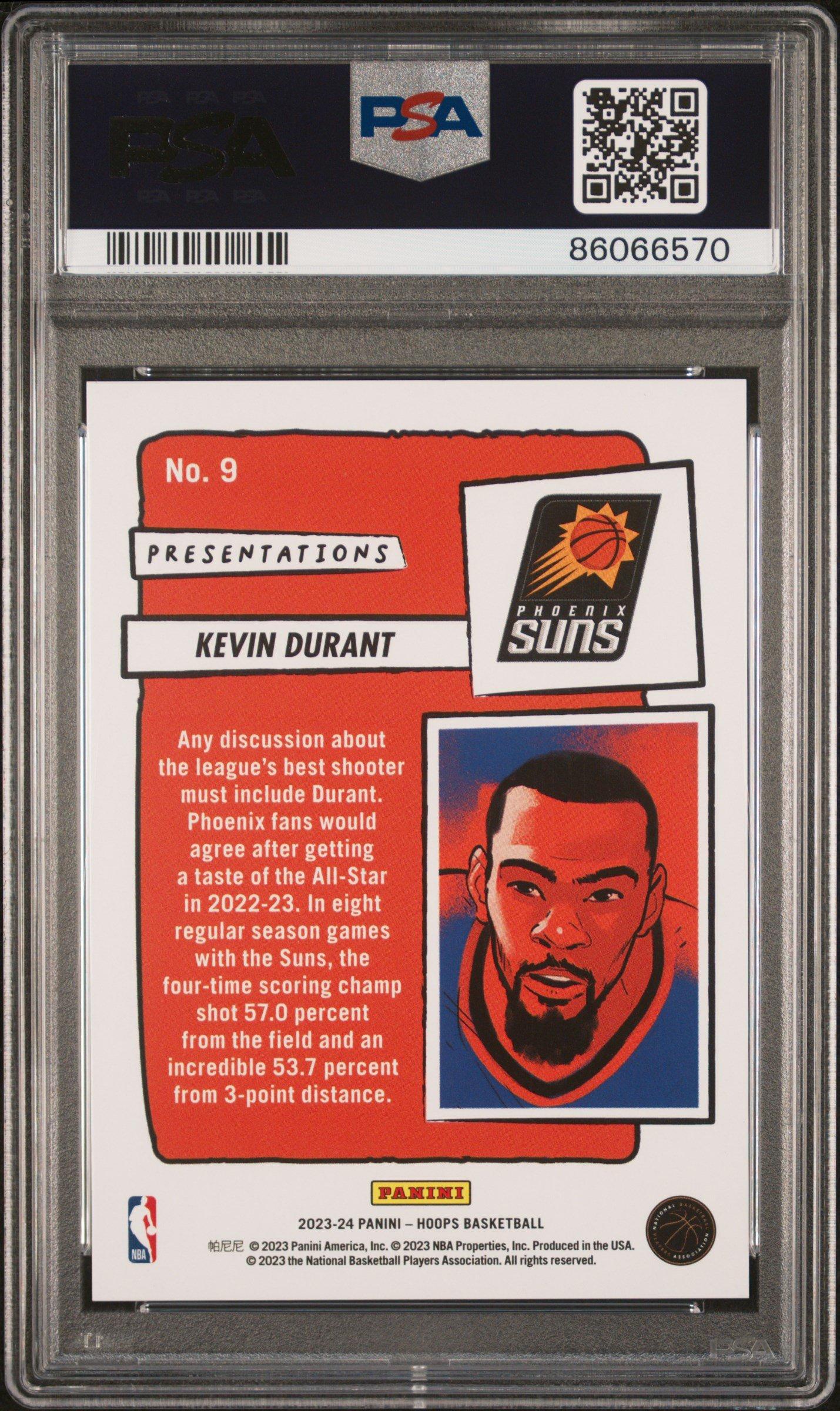 2023 Panini Nba Hoops Presentations 9 Kevin Durant PSA 10