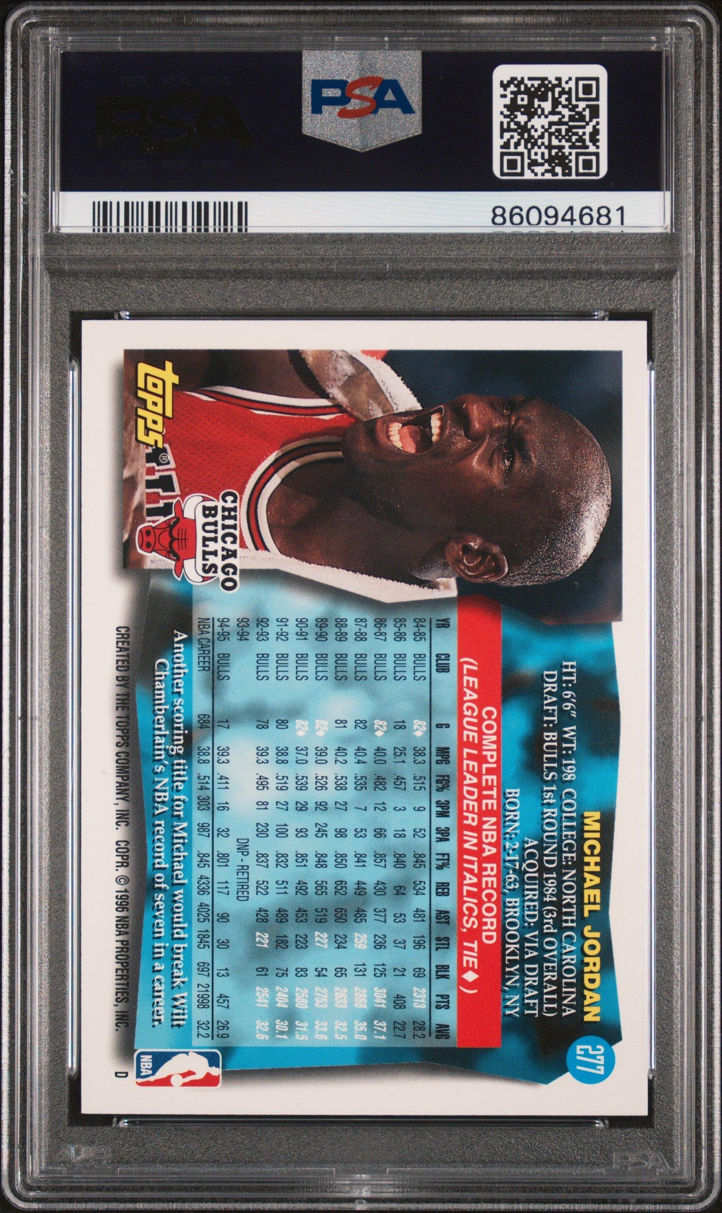 1995 Topps 277 Michael Jordan PSA