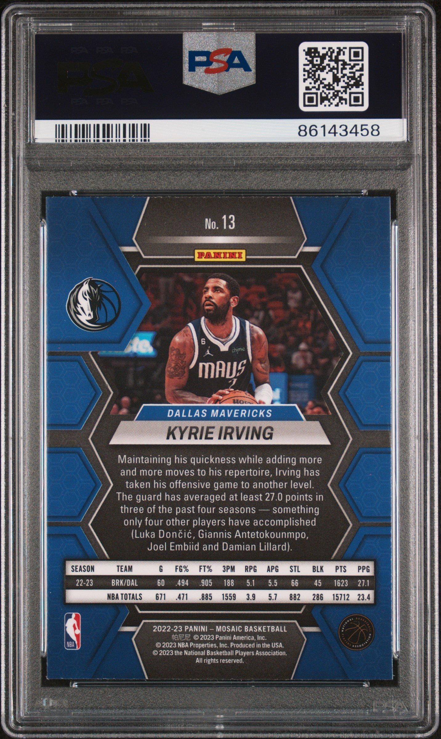 2022 Panini Mosaic 13 Kyrie Irving PSA 10
