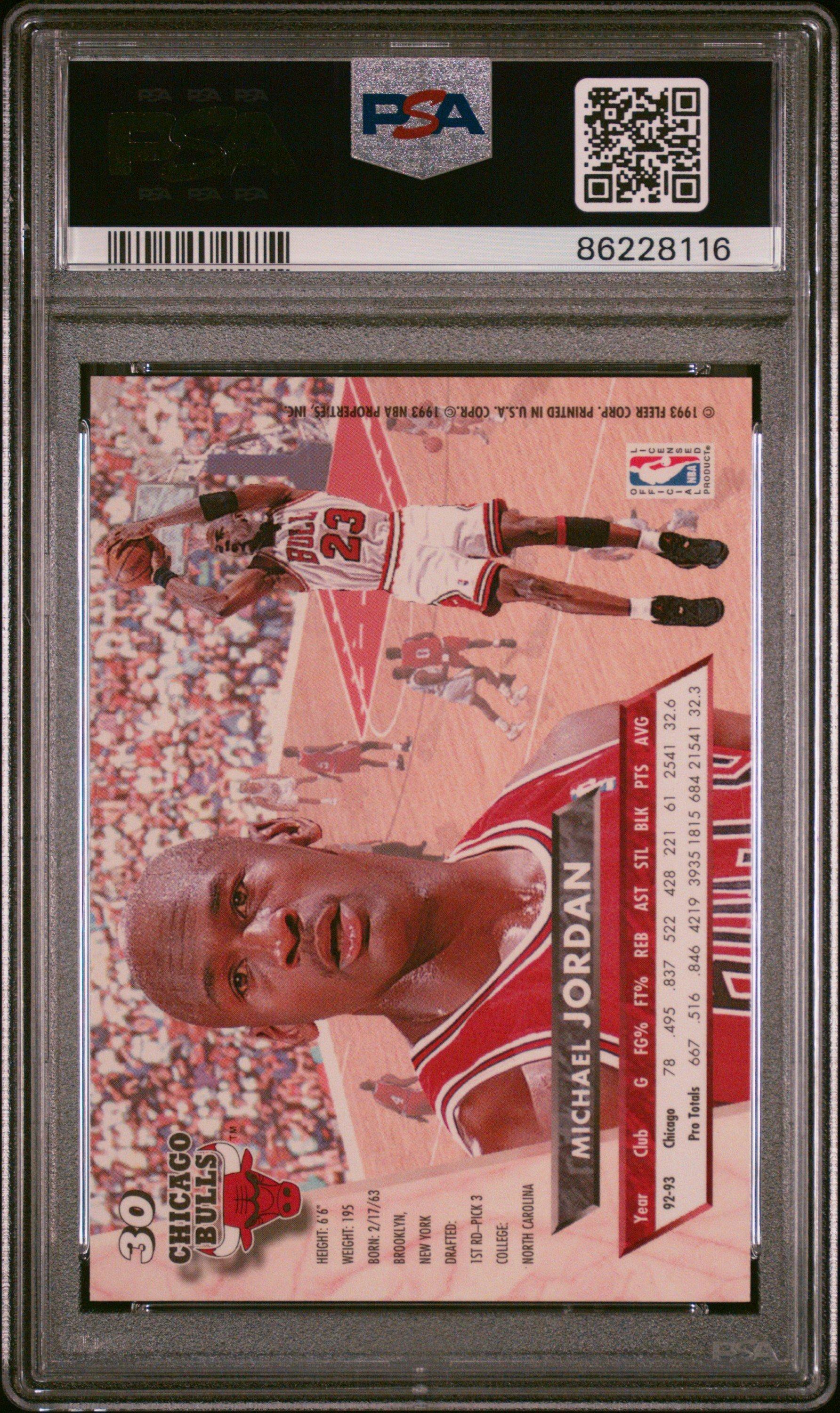1993 Ultra 30 Michael Jordan PSA 10