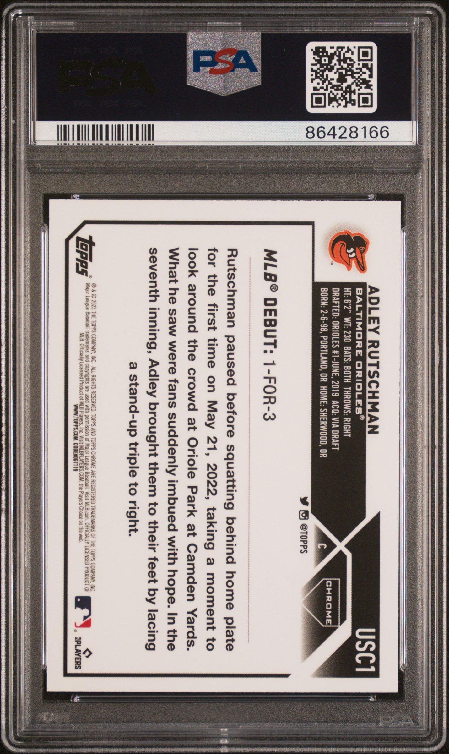 2023 Topps Chrome Update Usc1 Adley Rutschman PSA
