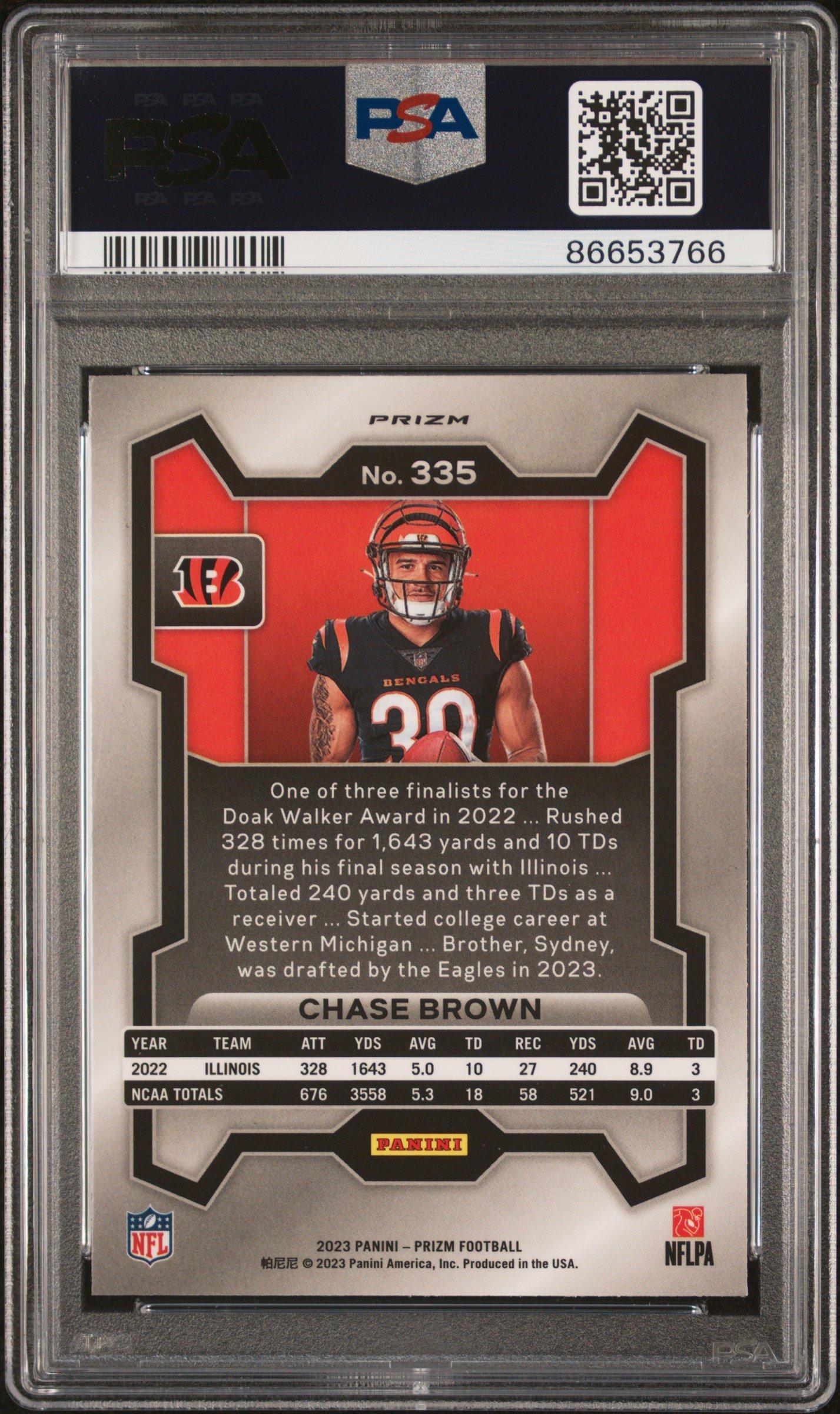 2023 Panini Prizm 335 Chase Brown Variation PSA