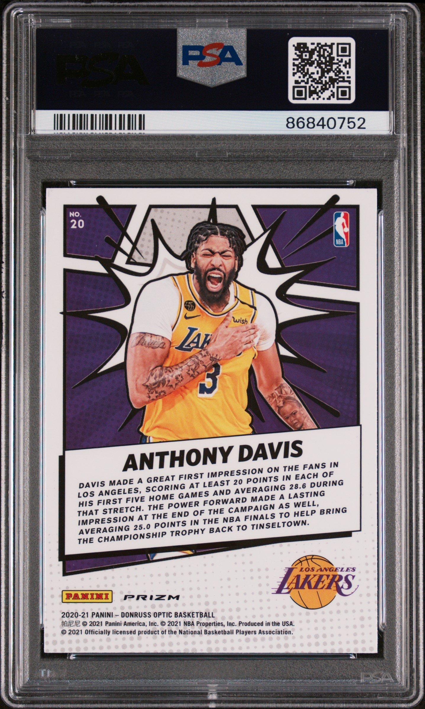 2020 Panini Donruss Optic My House! 20 Anthony Davis PSA 10