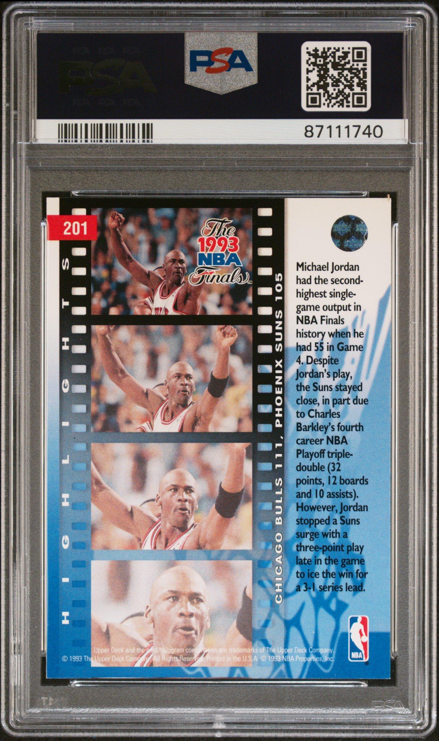 1993 Upper Deck 201 Michael Jordan PSA 9