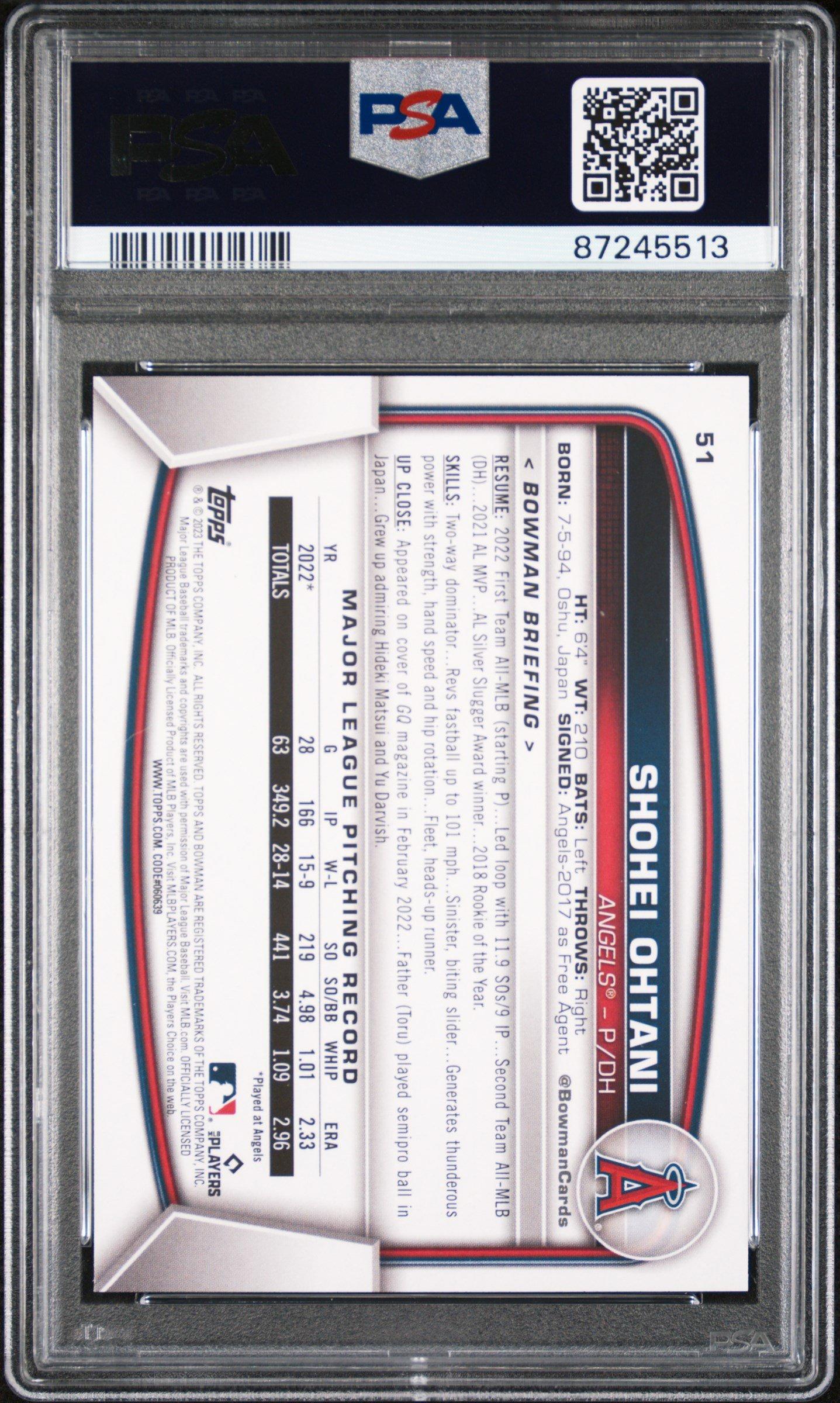 2023 Bowman 51 Shohei Ohtani PSA 10