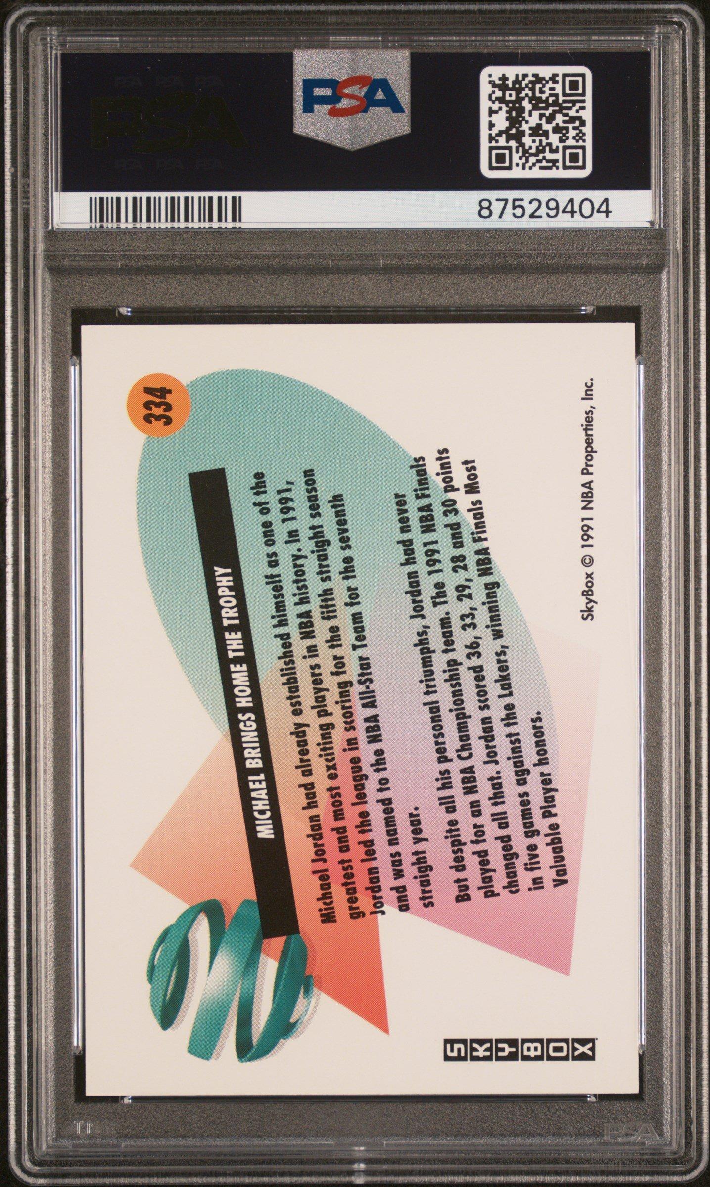 1991 Skybox 334 Michael Jordan PSA 9