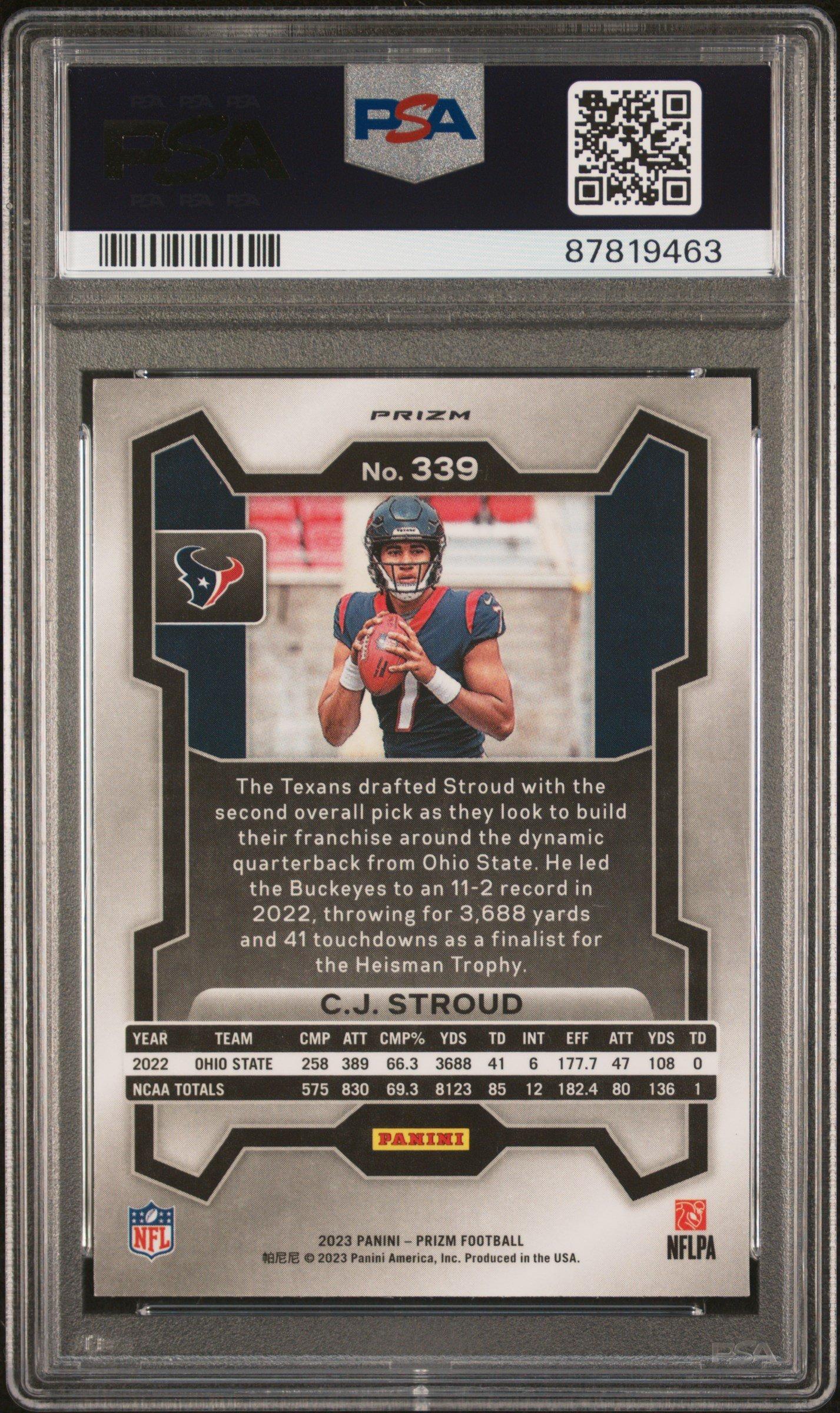 2023 Panini Prizm 339 Cj Stroud Red/white/blue Prizm PSA