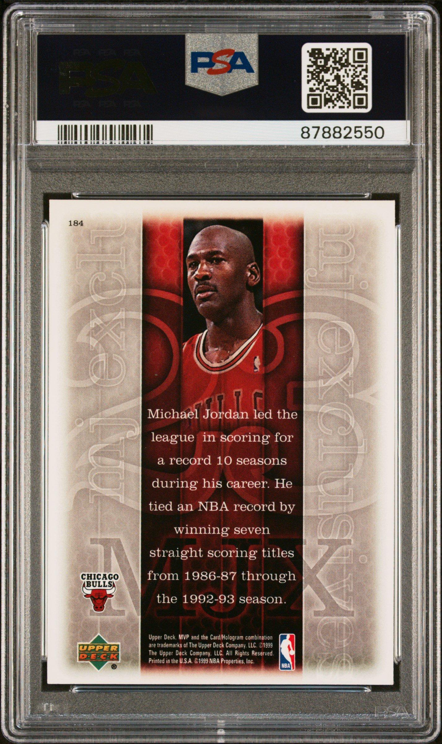 1999 Upper Deck Mvp 184 Michael Jordan PSA 9