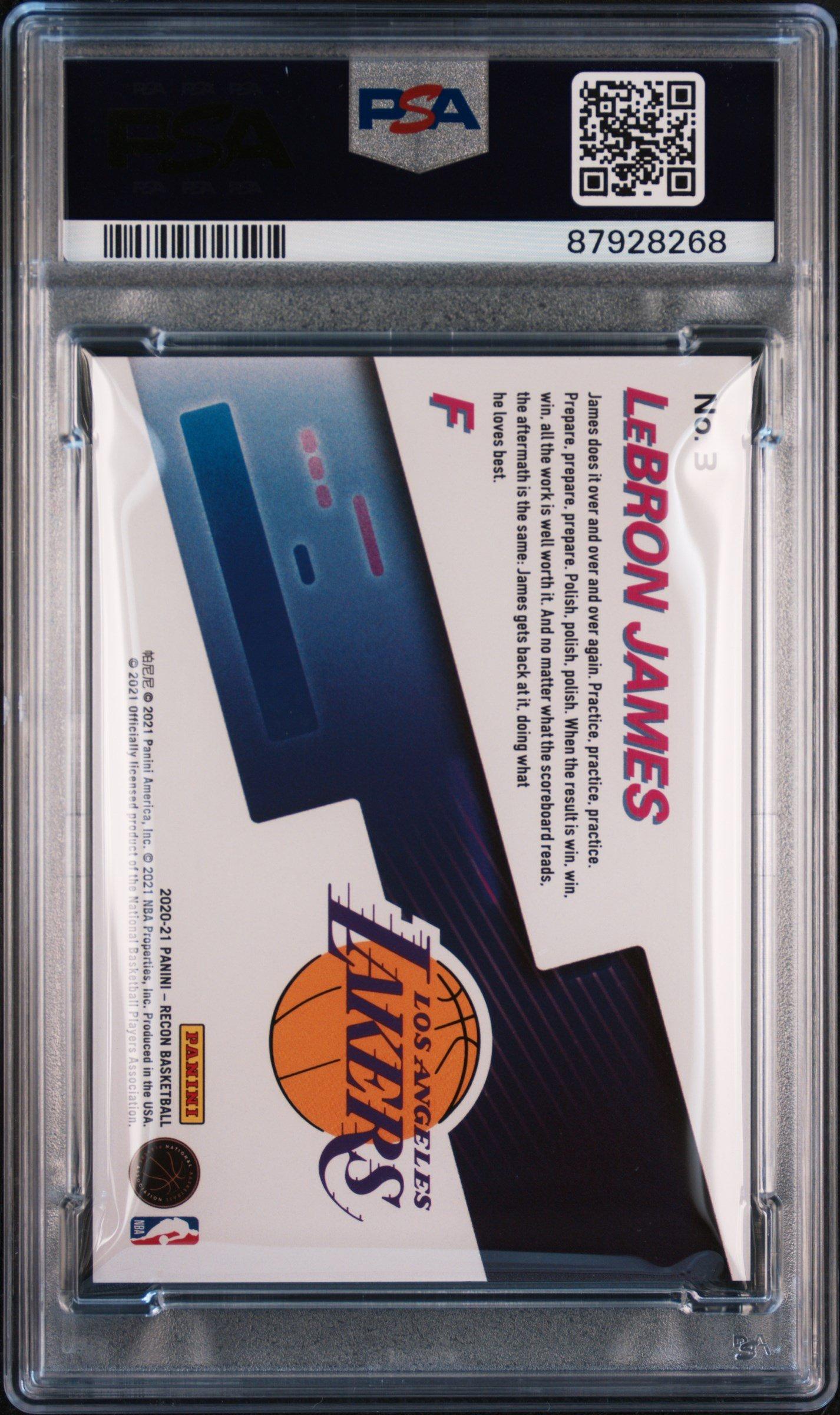 2020 Panini Recon Maneuvers 3 Lebron James PSA 9