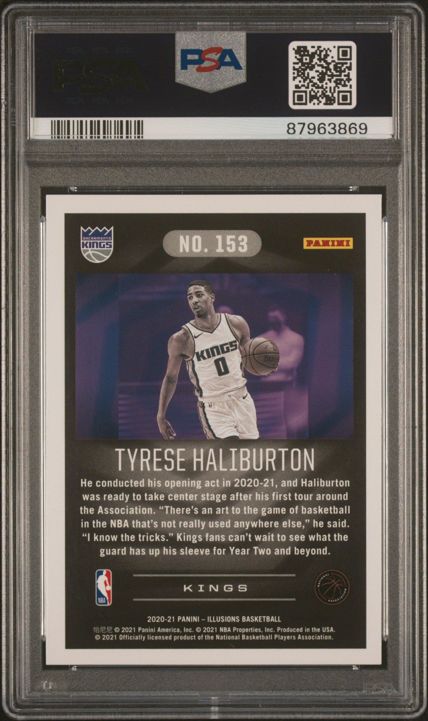 2020 Panini Illusions 153 Tyrese Haliburton PSA 10