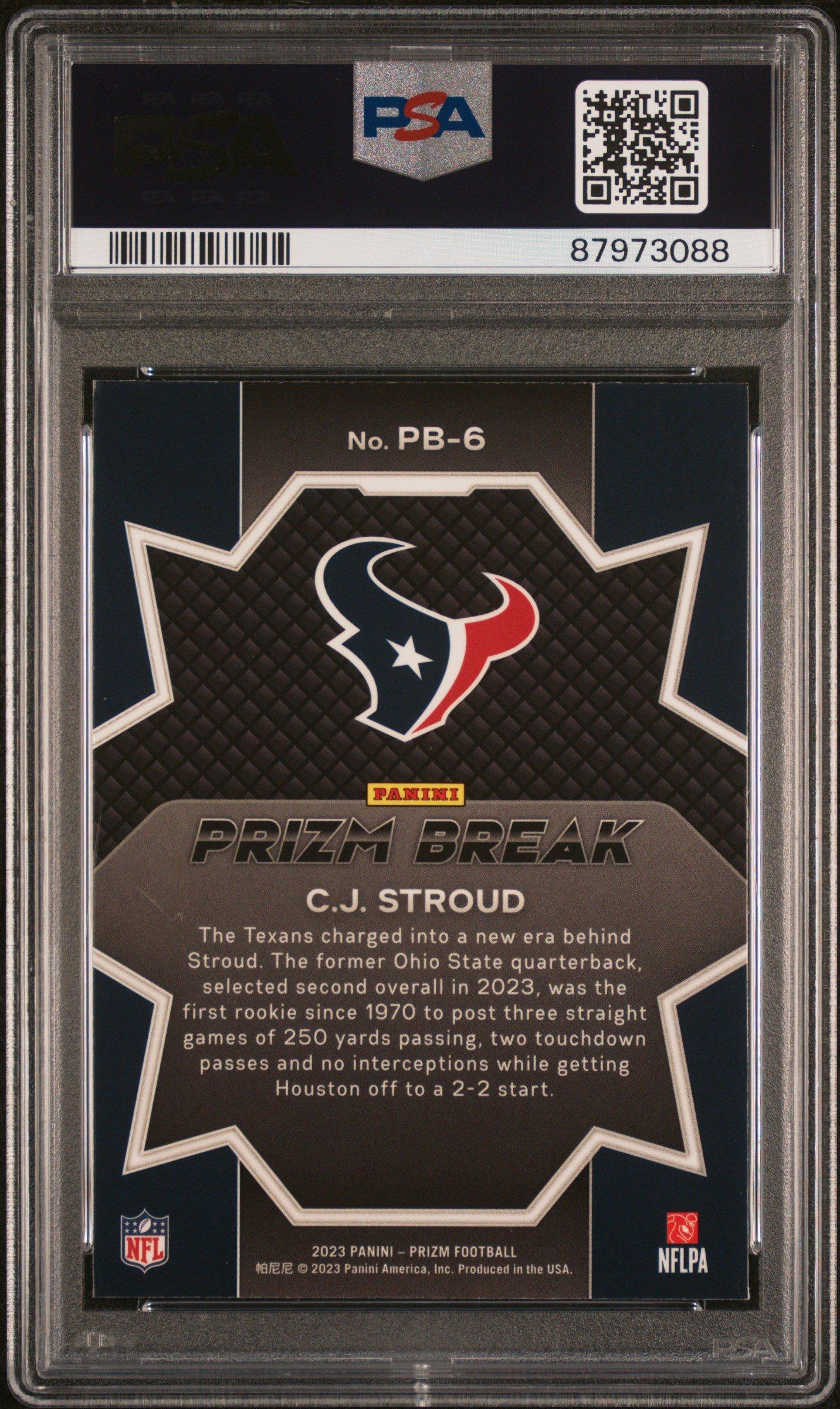 2023 Panini Prizm Prizm Break Pb6 Cj Stroud PSA