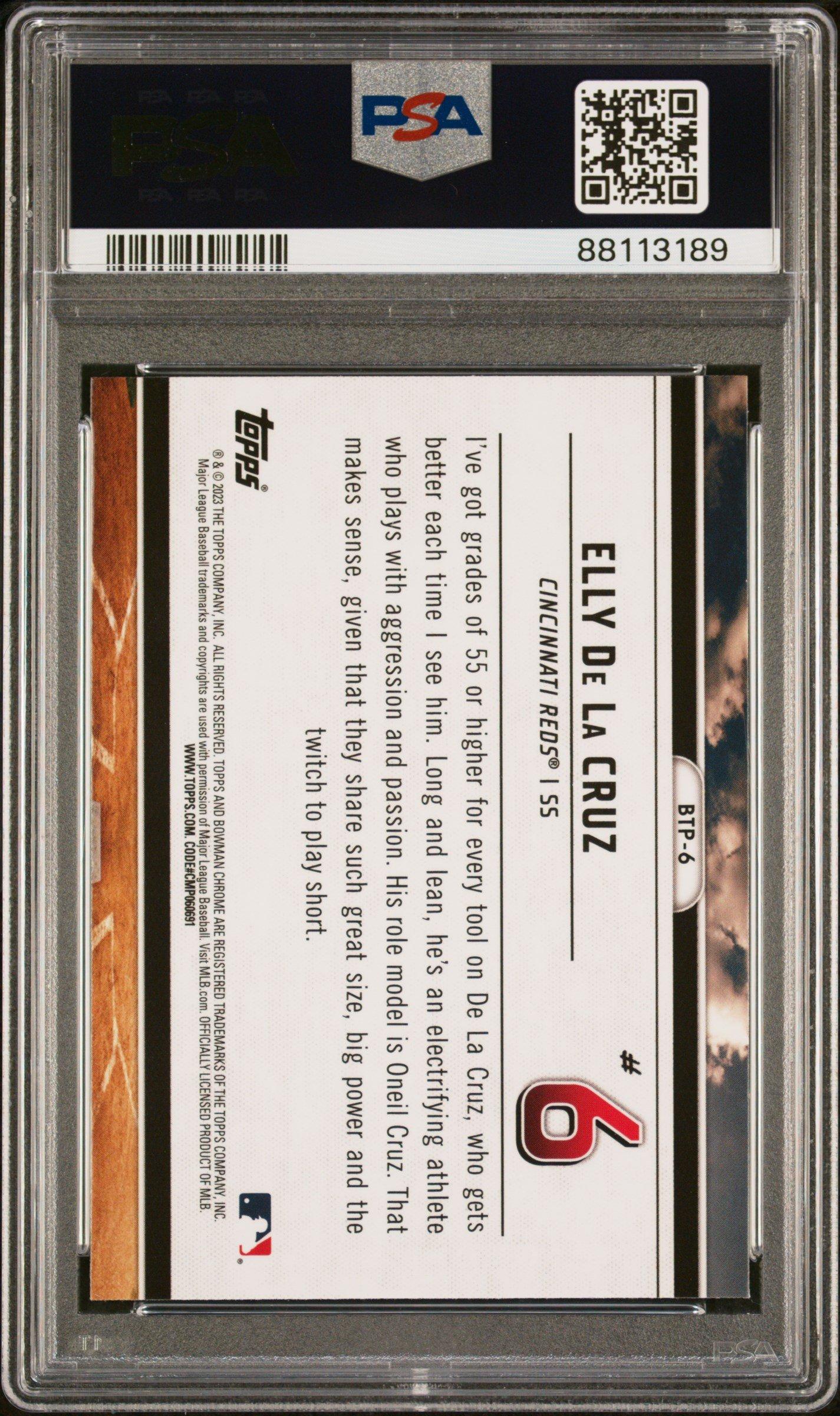 2023 Bowman Scouts' Top 100 Btp6 Elly De La Cruz PSA 9