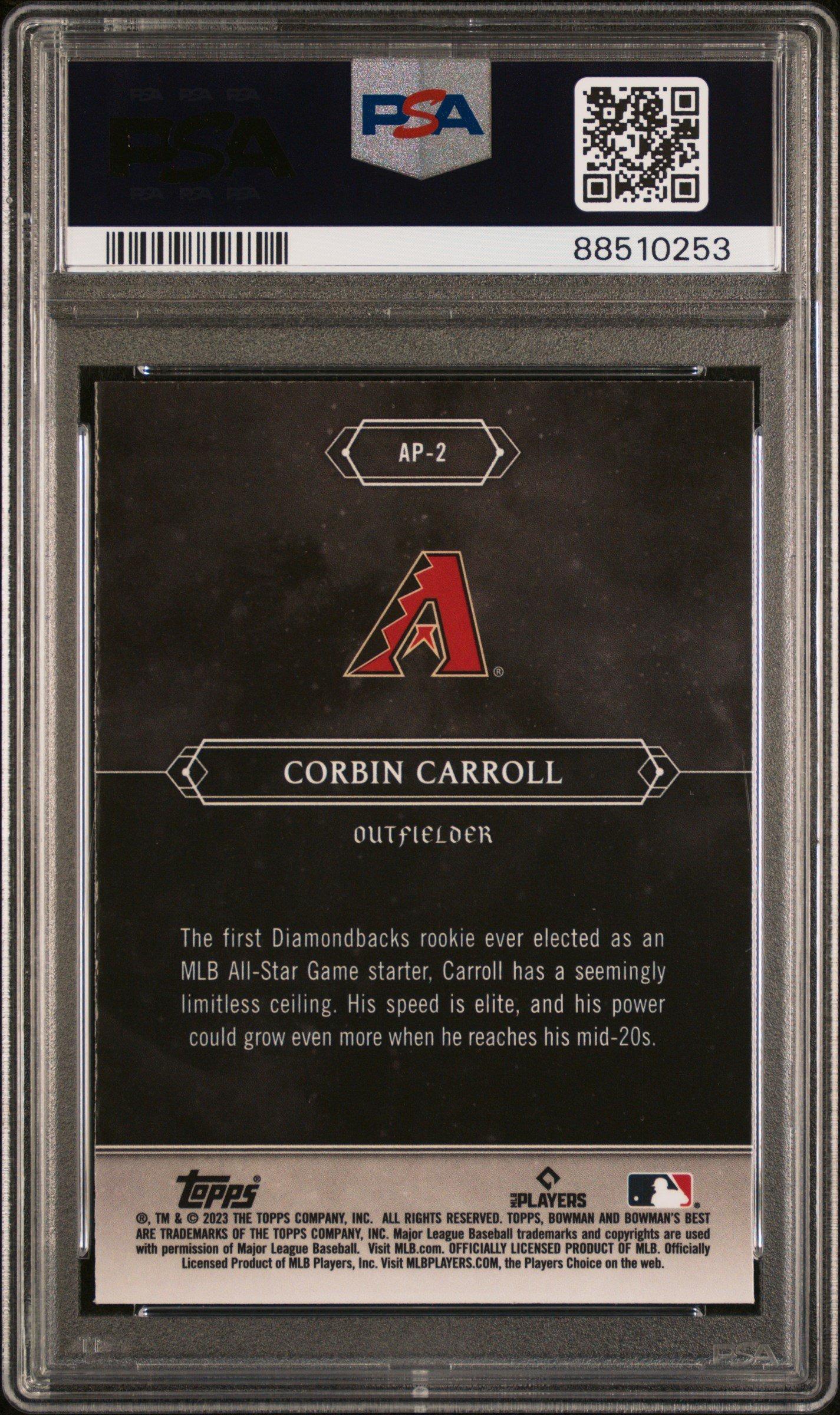 2023 Bowman's Best Astral Projections Ap2 Corbin Carroll PSA 10