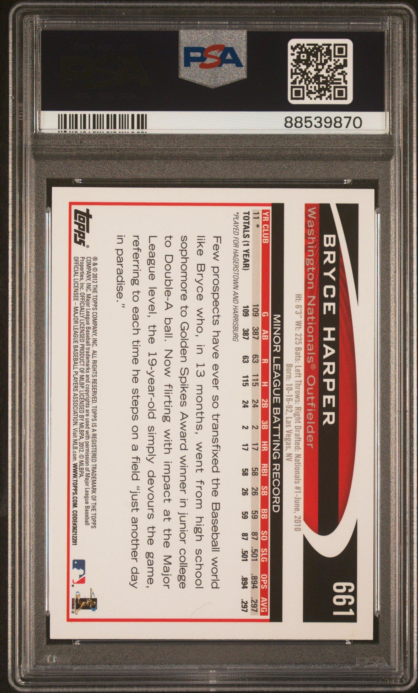 2012 Topps 661 Bryce Harper PSA 10