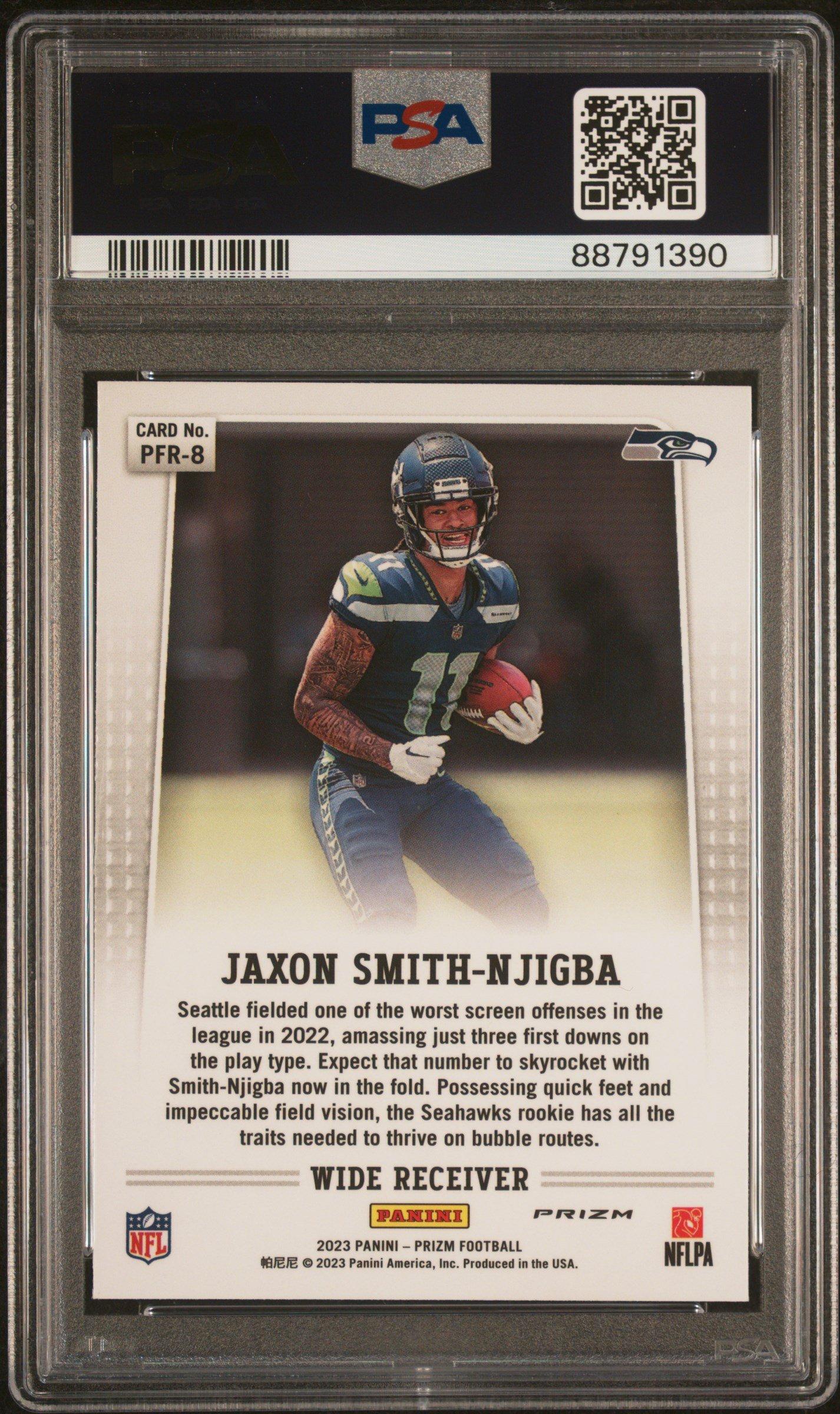 2023 Panini Prizm Prizm Flashback Rookie Pfr8 Jaxon Smith-njigba No Huddle PSA 10