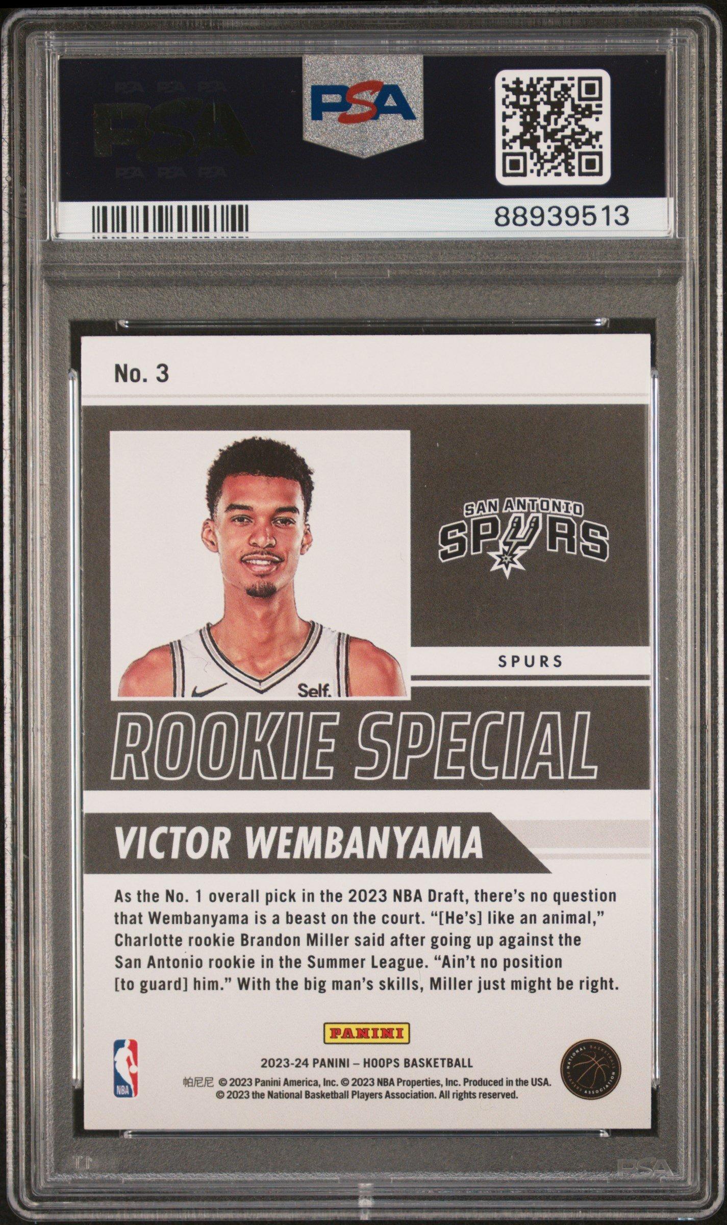 2023 Panini Nba Hoops Rookie Special 3 Victor Wembanyama Holo PSA 9