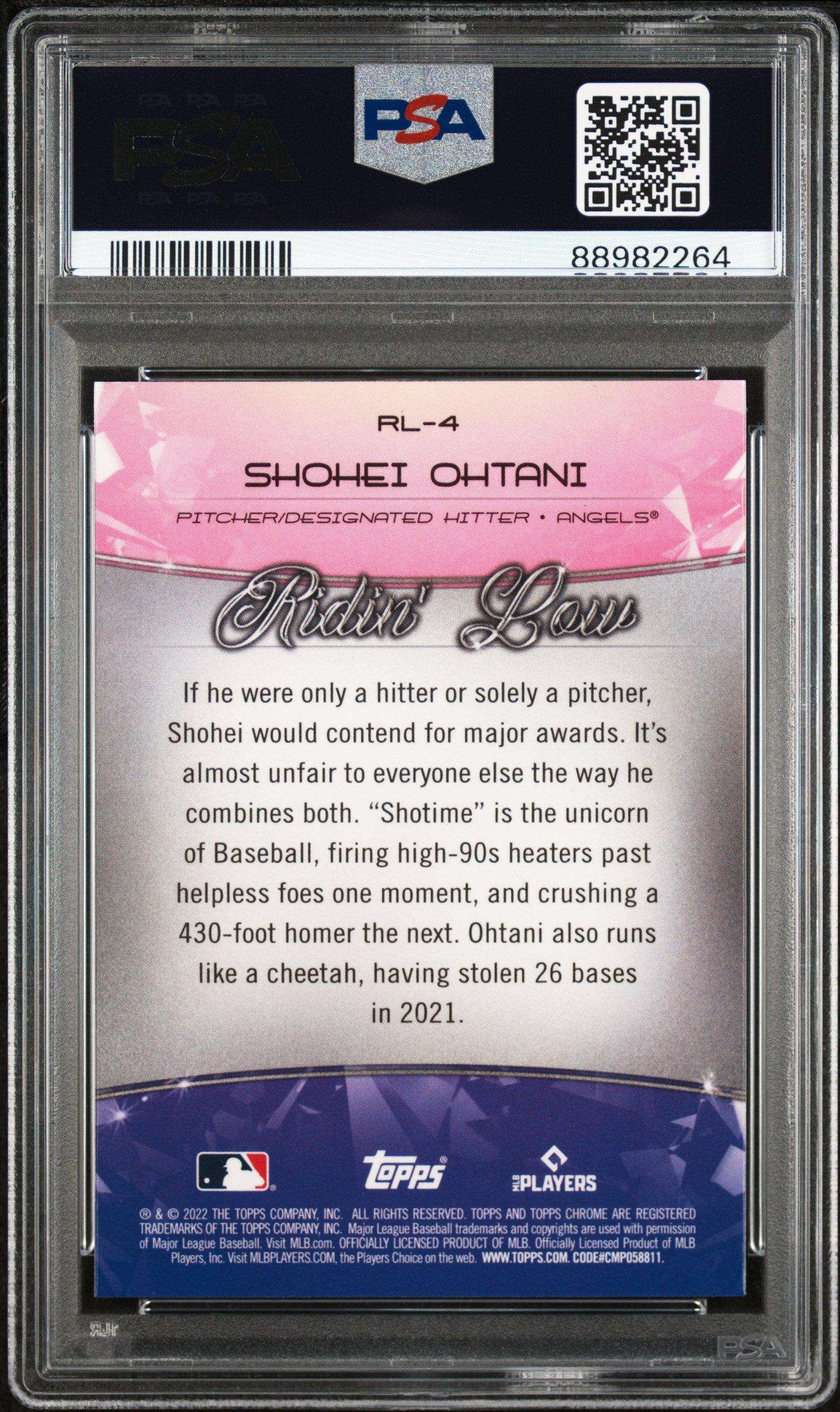 2022 Topps Chrome Ben Baller Ridin' Low Rl-4 Shohei Ohtani PSA 10 Graded  Card | GameStop