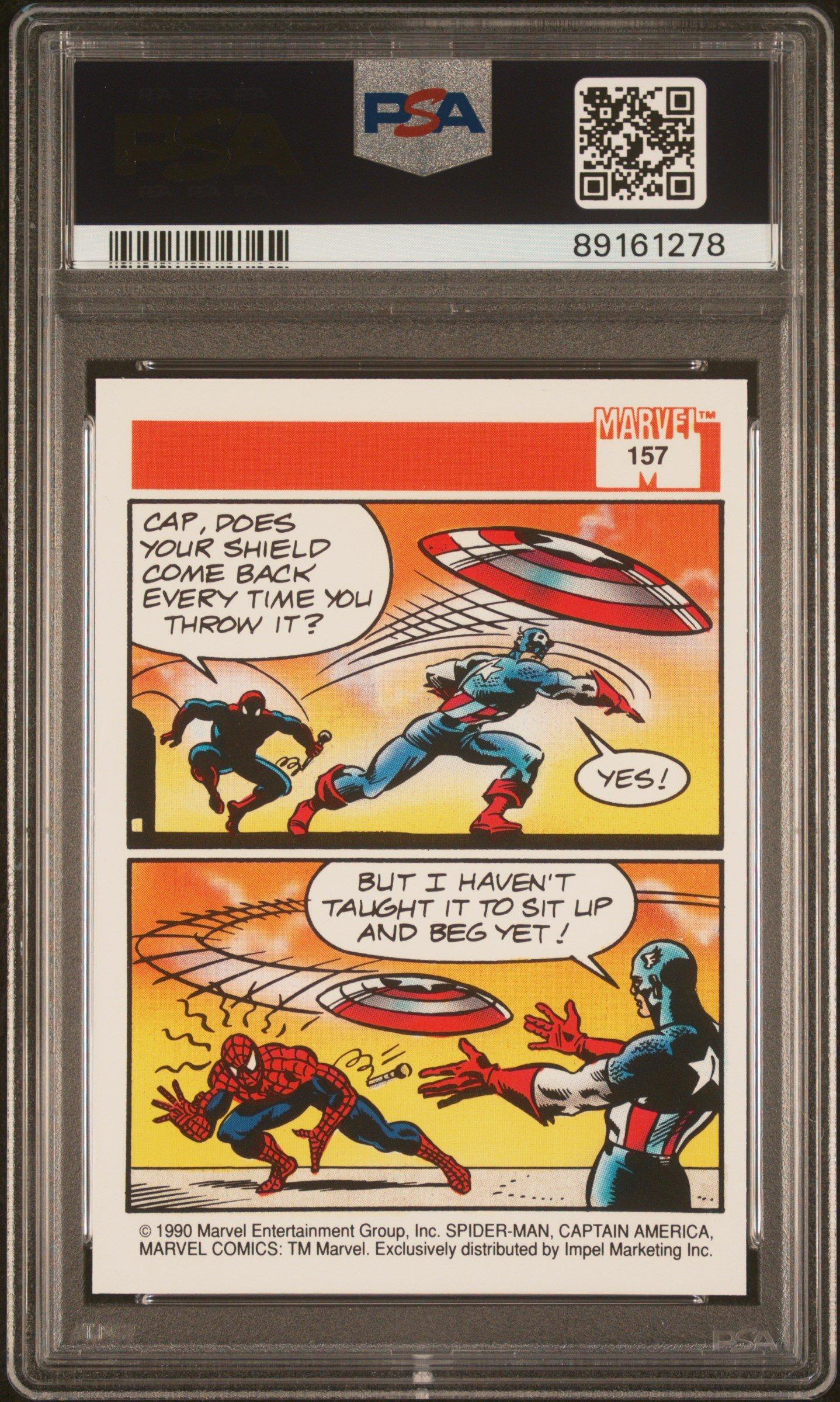 1990 Marvel Universe 157 Captain America PSA 10