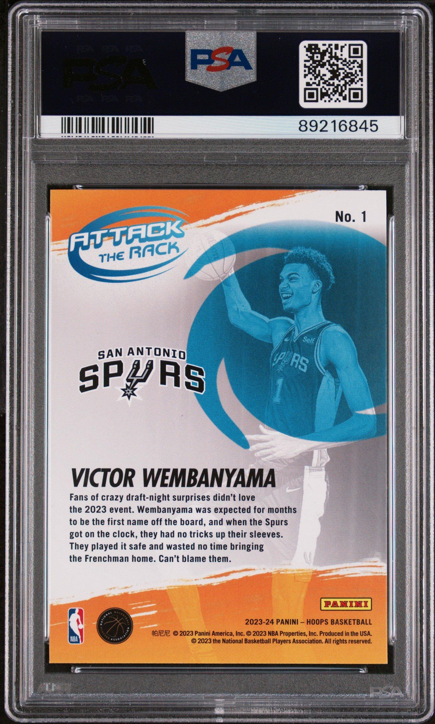 2023 Panini Nba Hoops Attack The Rack 1 Victor Wembanyama PSA 10