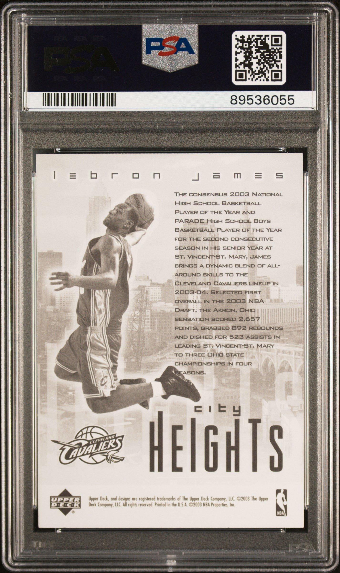 2003 Upper Deck Redemption Special Lebron James PSA 10