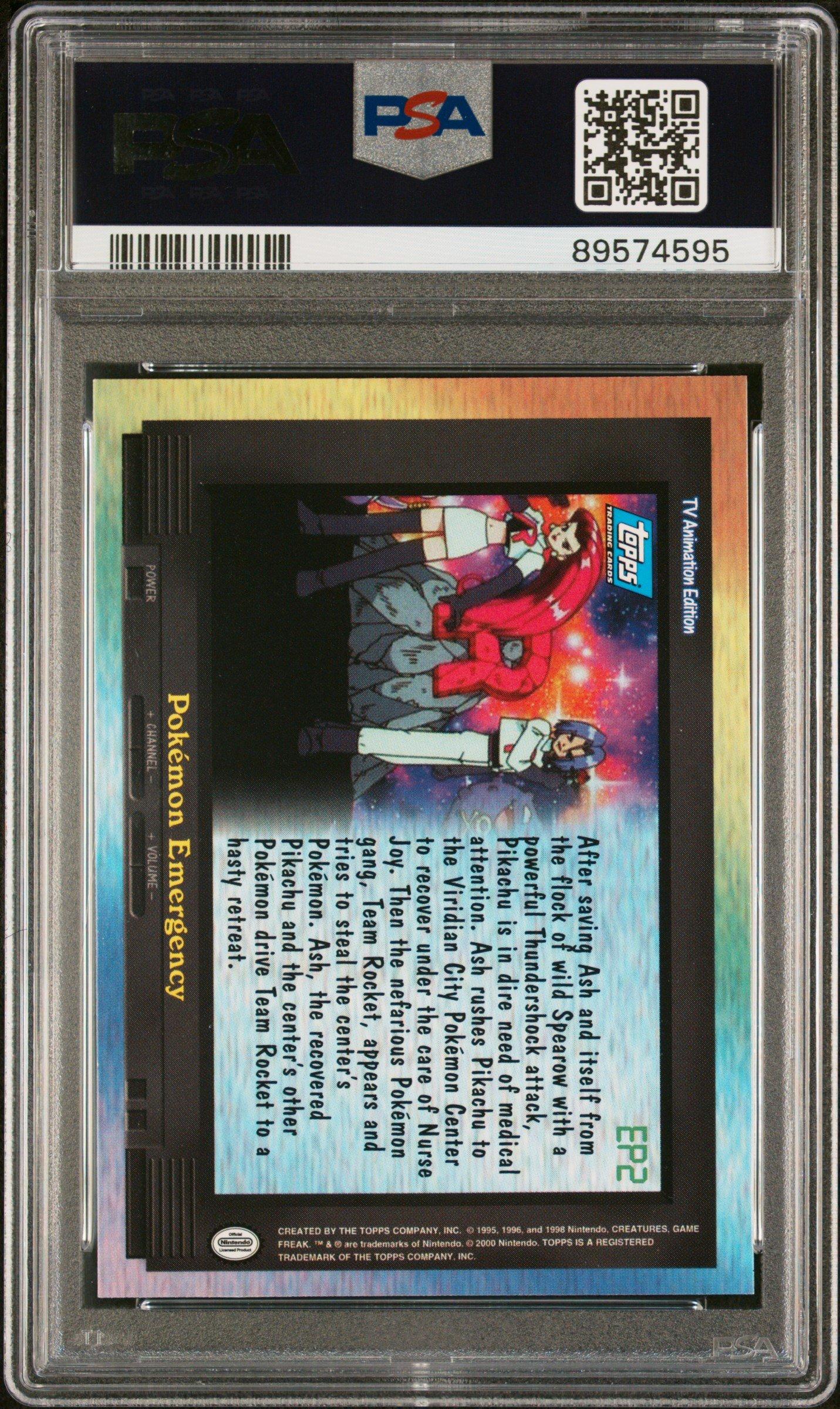 2000 Topps Pokemon Tv Animation Series 2 Episode Cards Ep2 Pokemon  Emergency PSA 10 Graded Card | GameStop