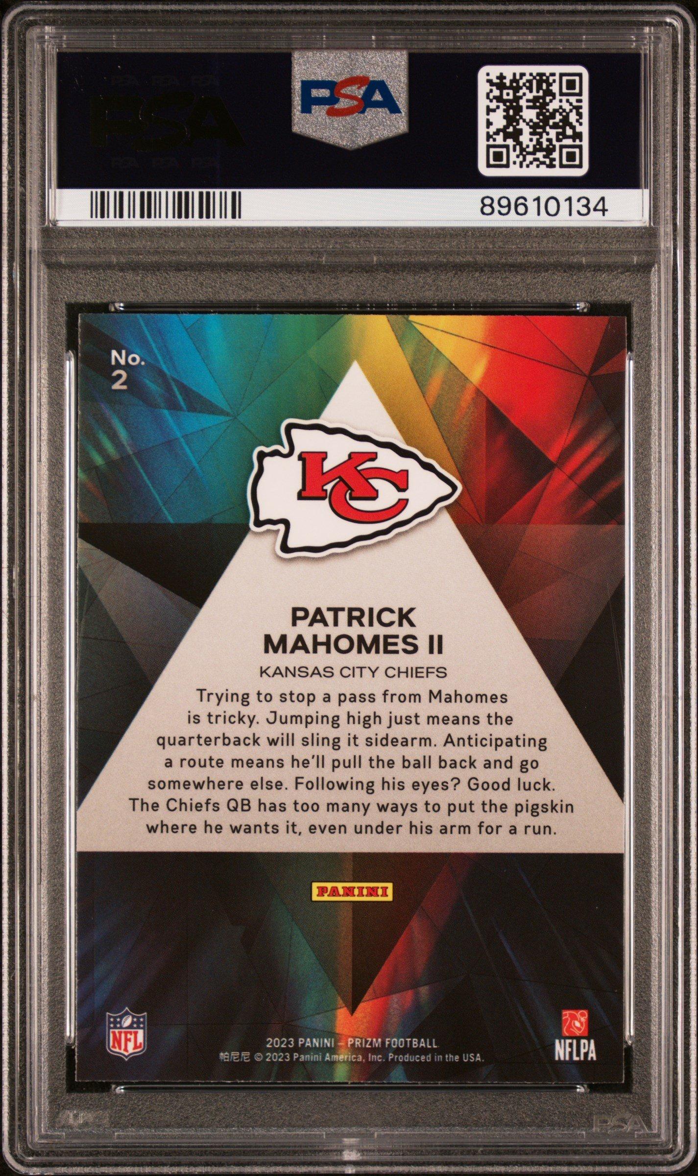 2023 Panini Prizm Prizmatic 2 Patrick Mahomes Ii PSA 10