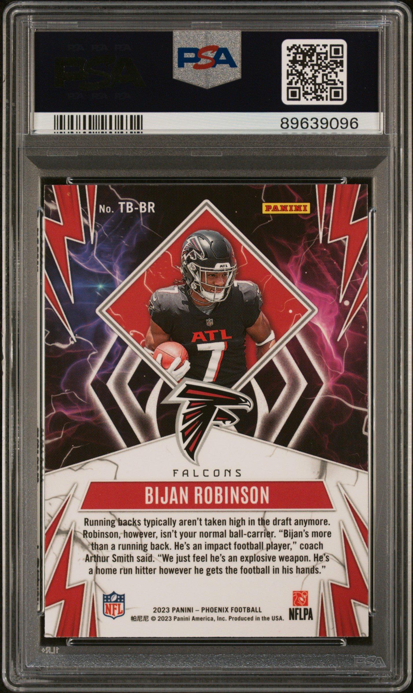 2023 Panini Phoenix Thunderbirds Tbbr Bijan Robinson Silver PSA 10
