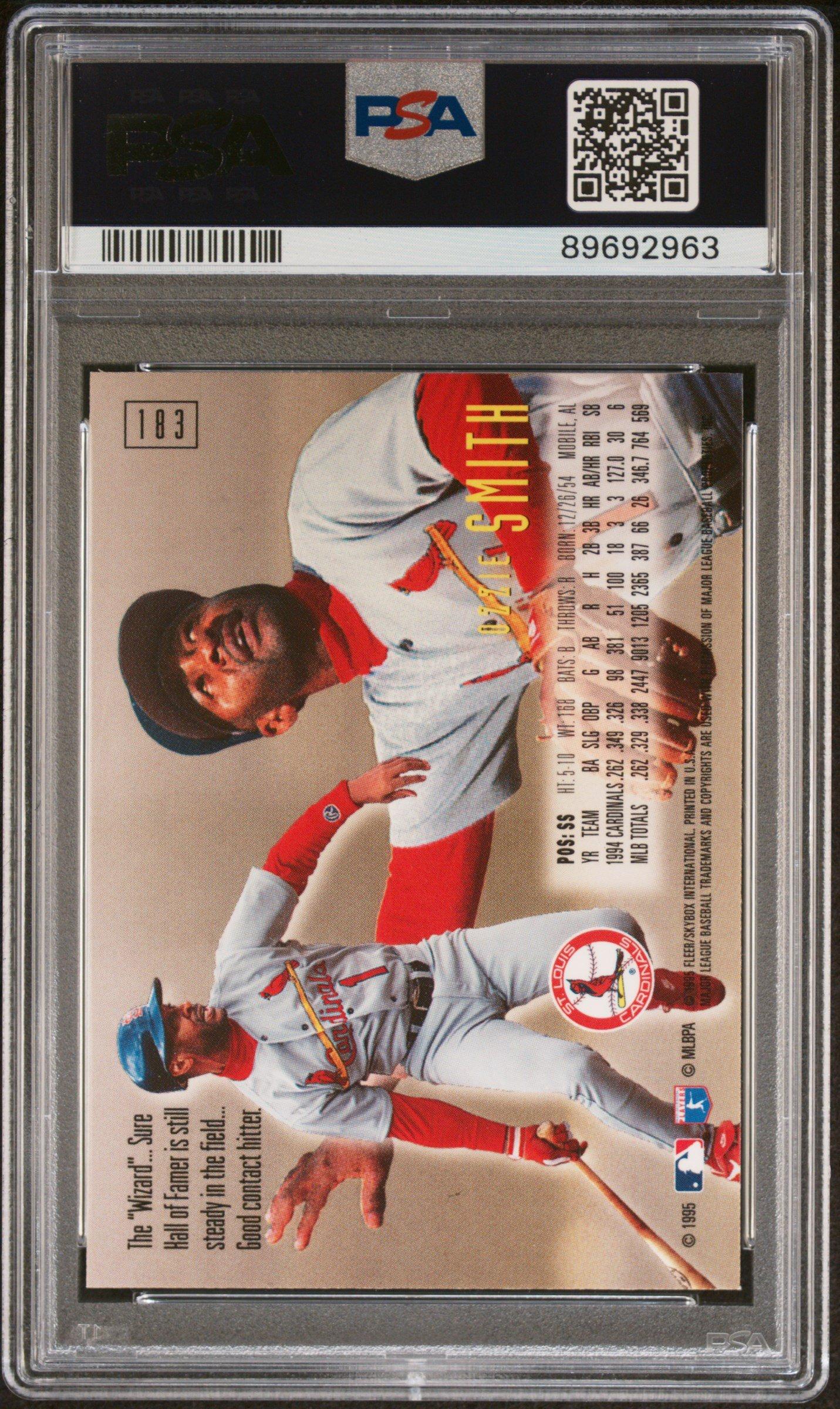 1995 Emotion 183 Ozzie Smith PSA 10 Graded Card | GameStop