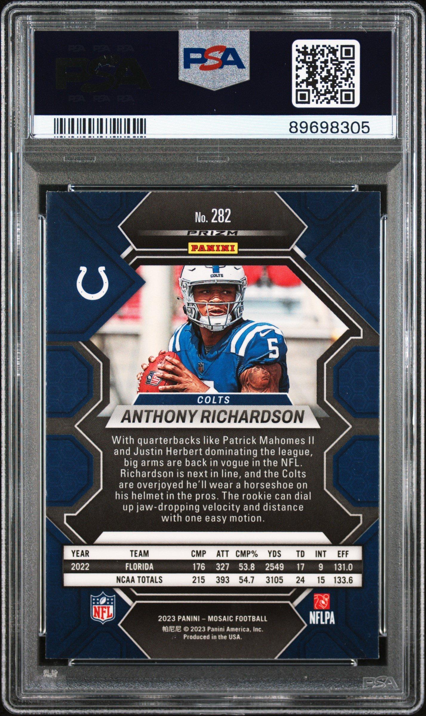 2023 Panini Mosaic 282 Anthony Richardson PSA