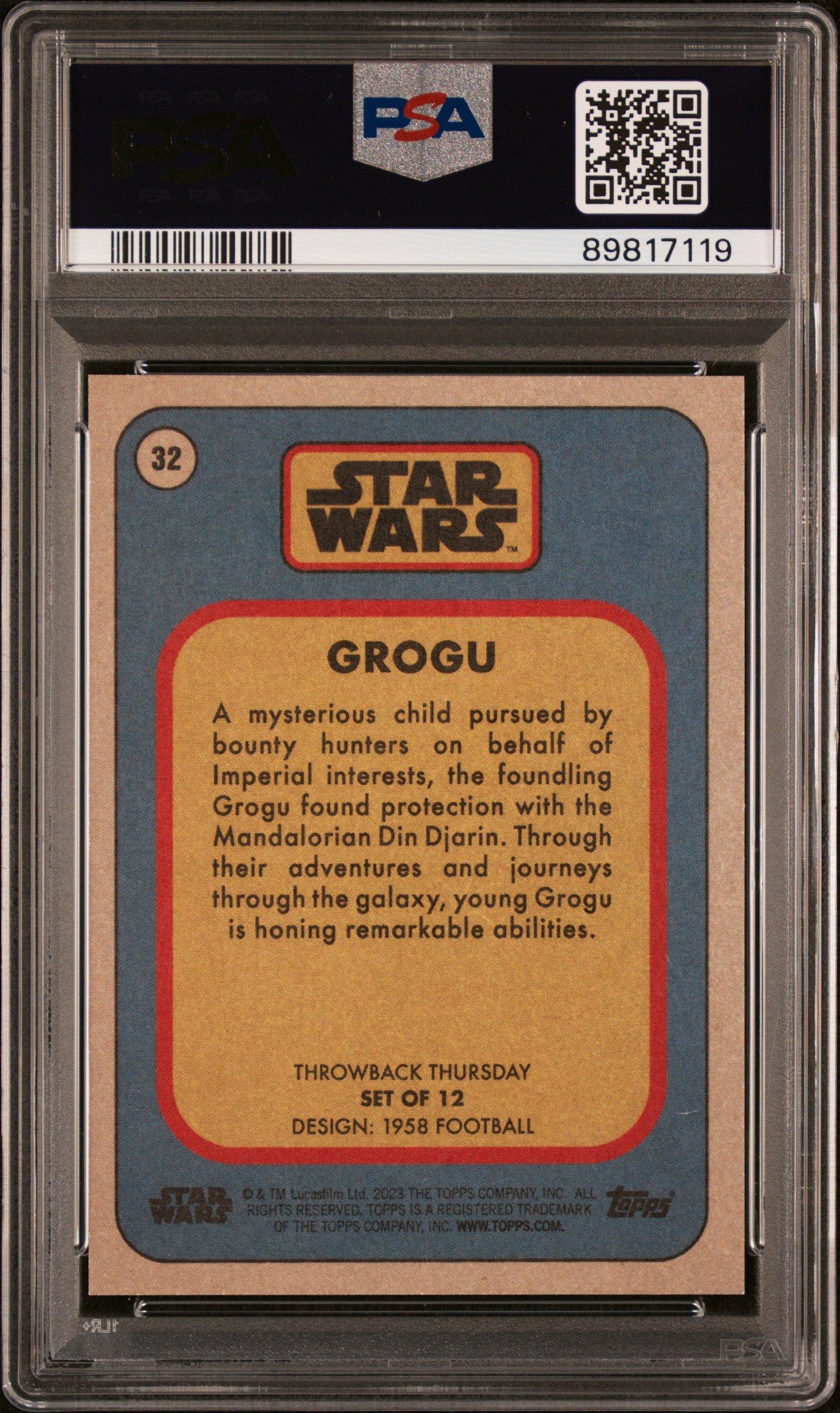 2023 Topps Star Wars Throwback Thursday 32 Grogu PSA 10