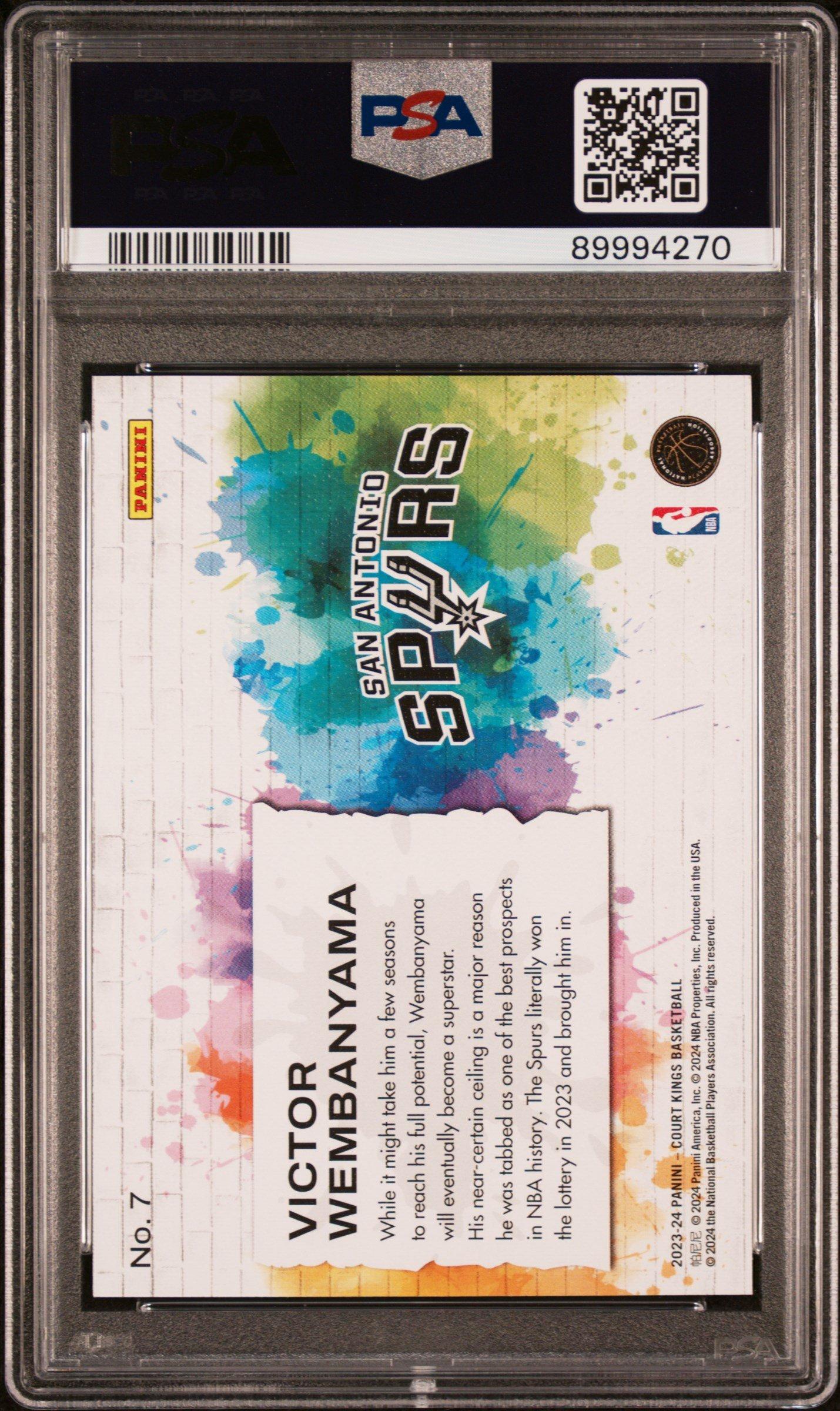 2023 Panini Court Kings Self Expression 7 Victor Wembanyama PSA 10