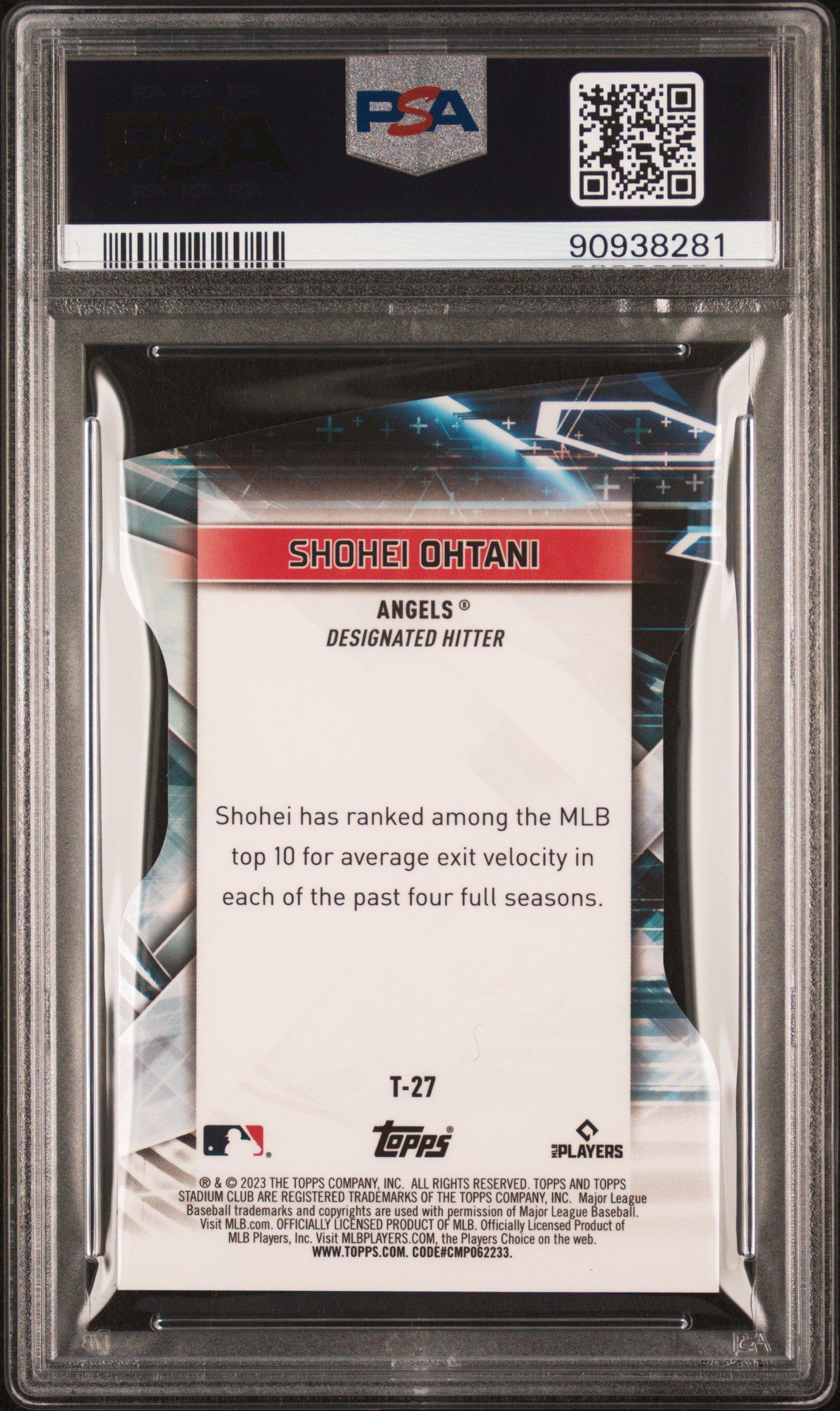 2023 Topps Stadium Club Triumvirates T27 Shohei Ohtani PSA 10