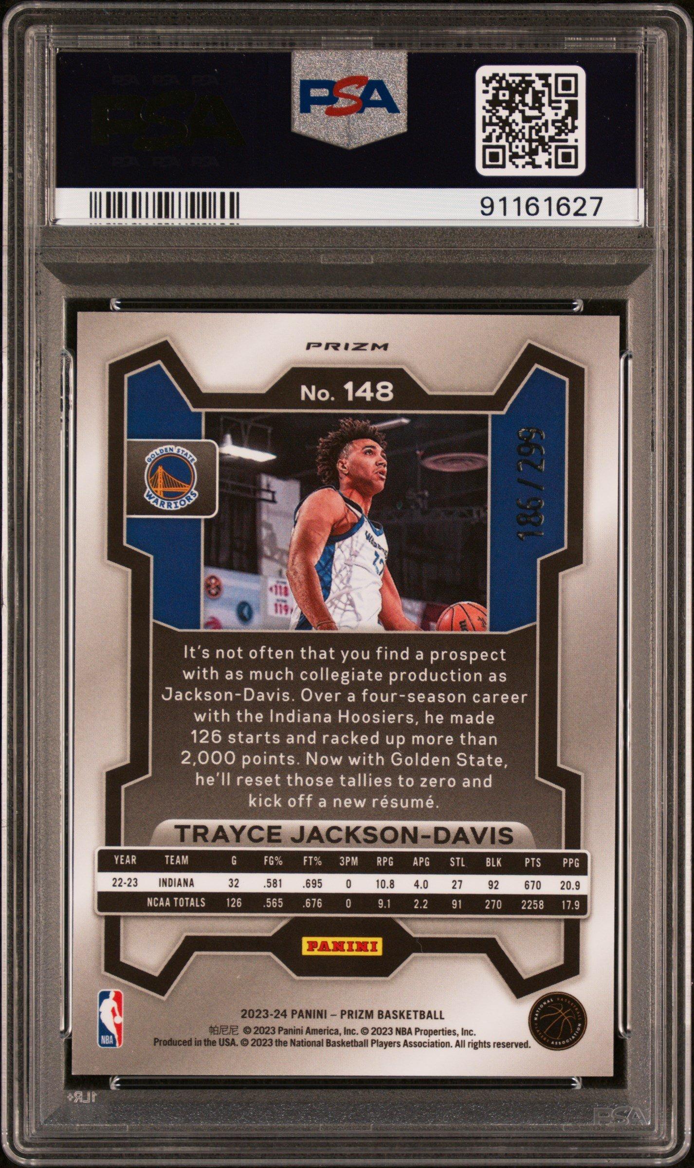 2023 Panini Prizm 148 Trayce Jackson-davis Red Seismic PSA 10