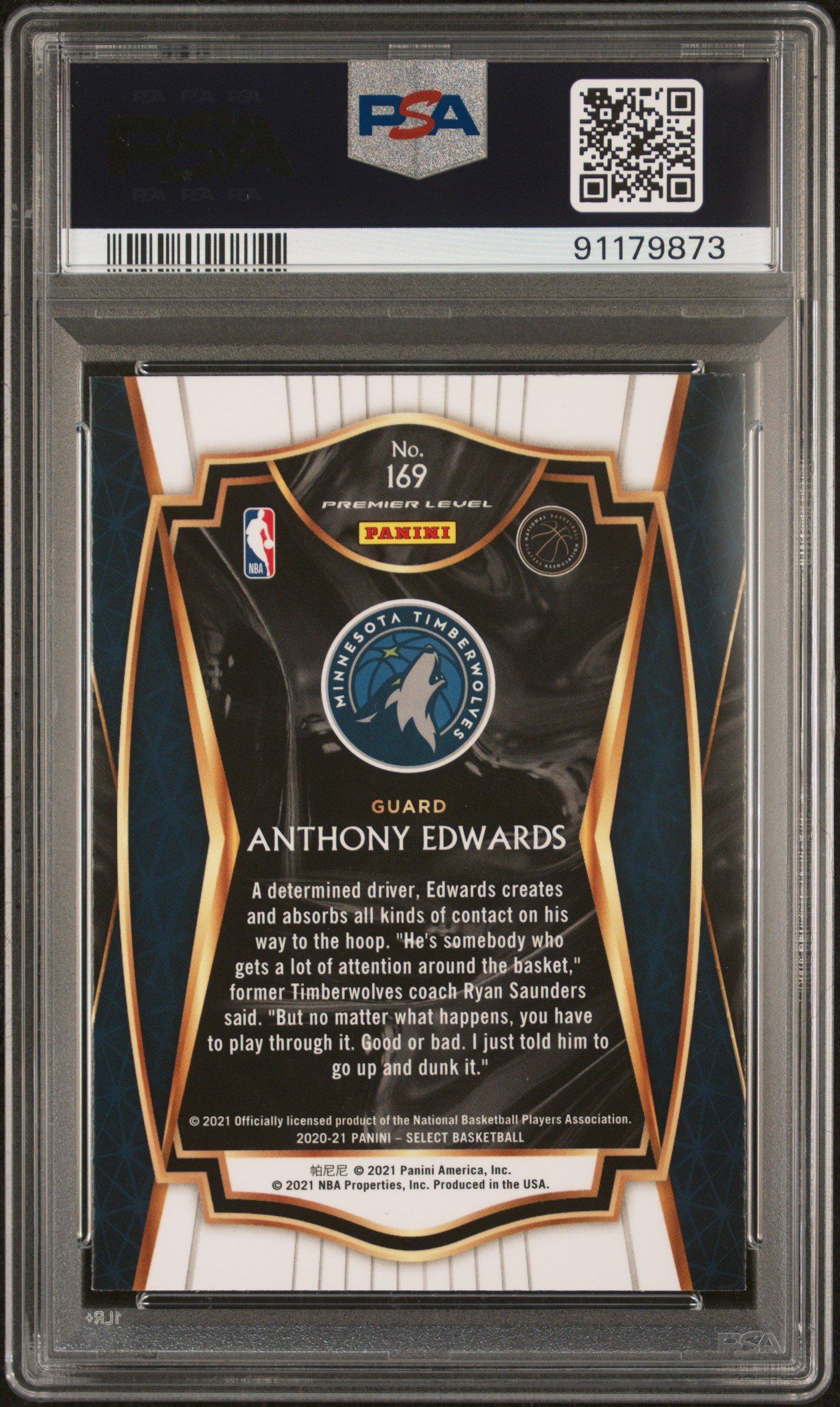 2020 Panini Select 169 Anthony Edwards PSA 9