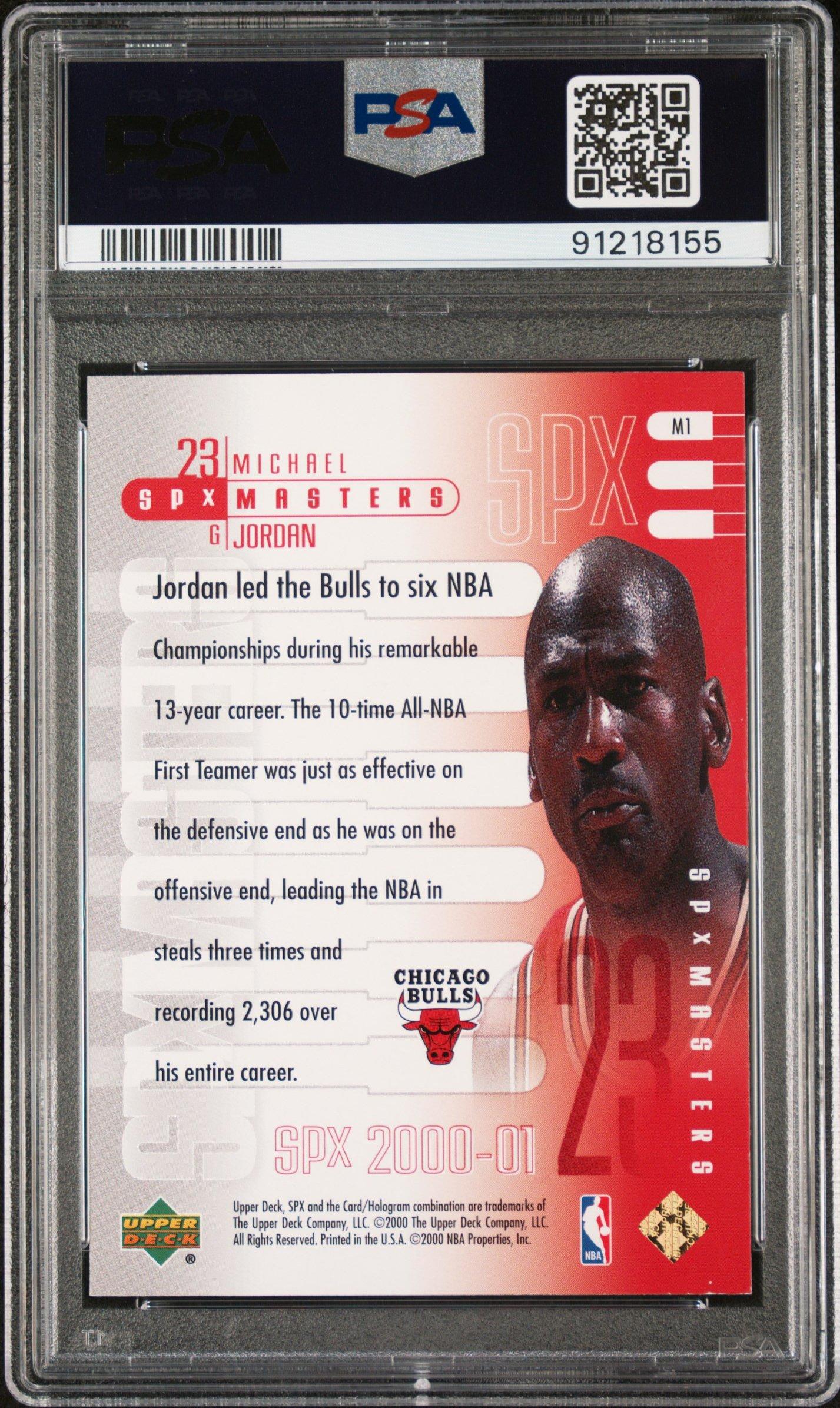 2000 Spx Masters M1 Michael Jordan PSA 9