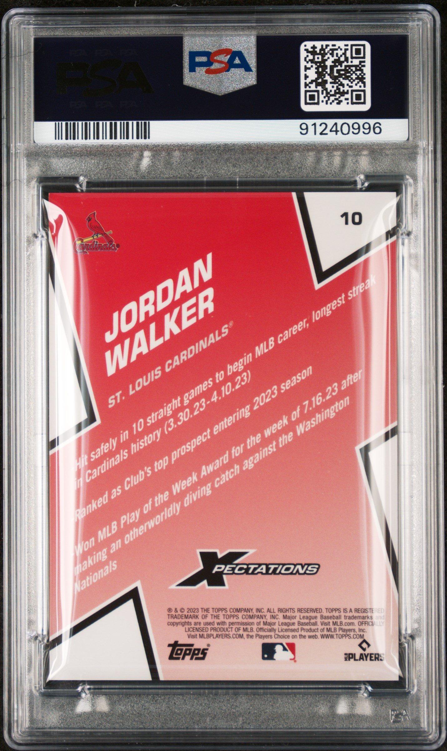 2023 Topps Xpectations 10 Jordan Walker PSA 8