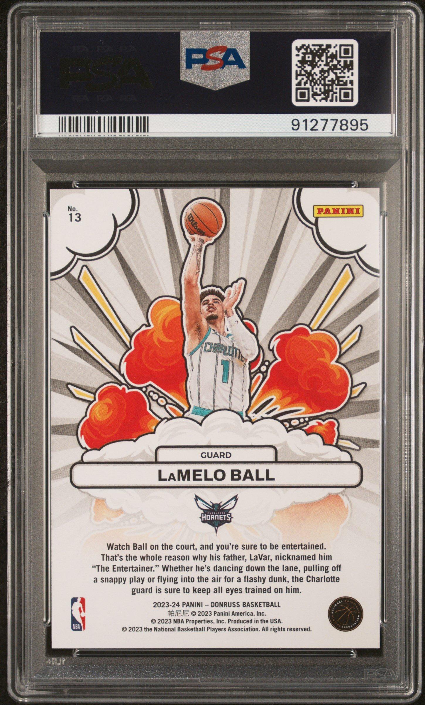 2023 Panini Donruss Bomb Squad 13 Lamelo Ball PSA 10