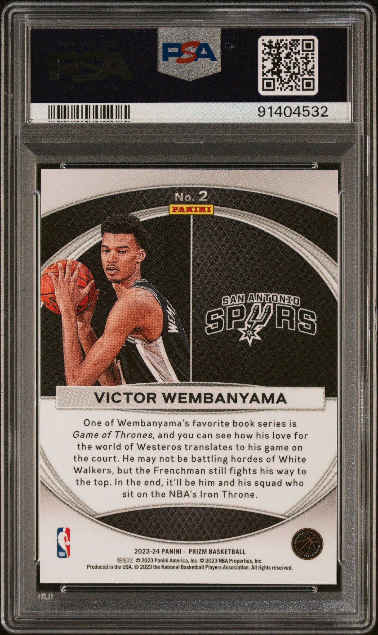 2023 Panini Prizm Global Reach 2 Victor Wembanyama PSA