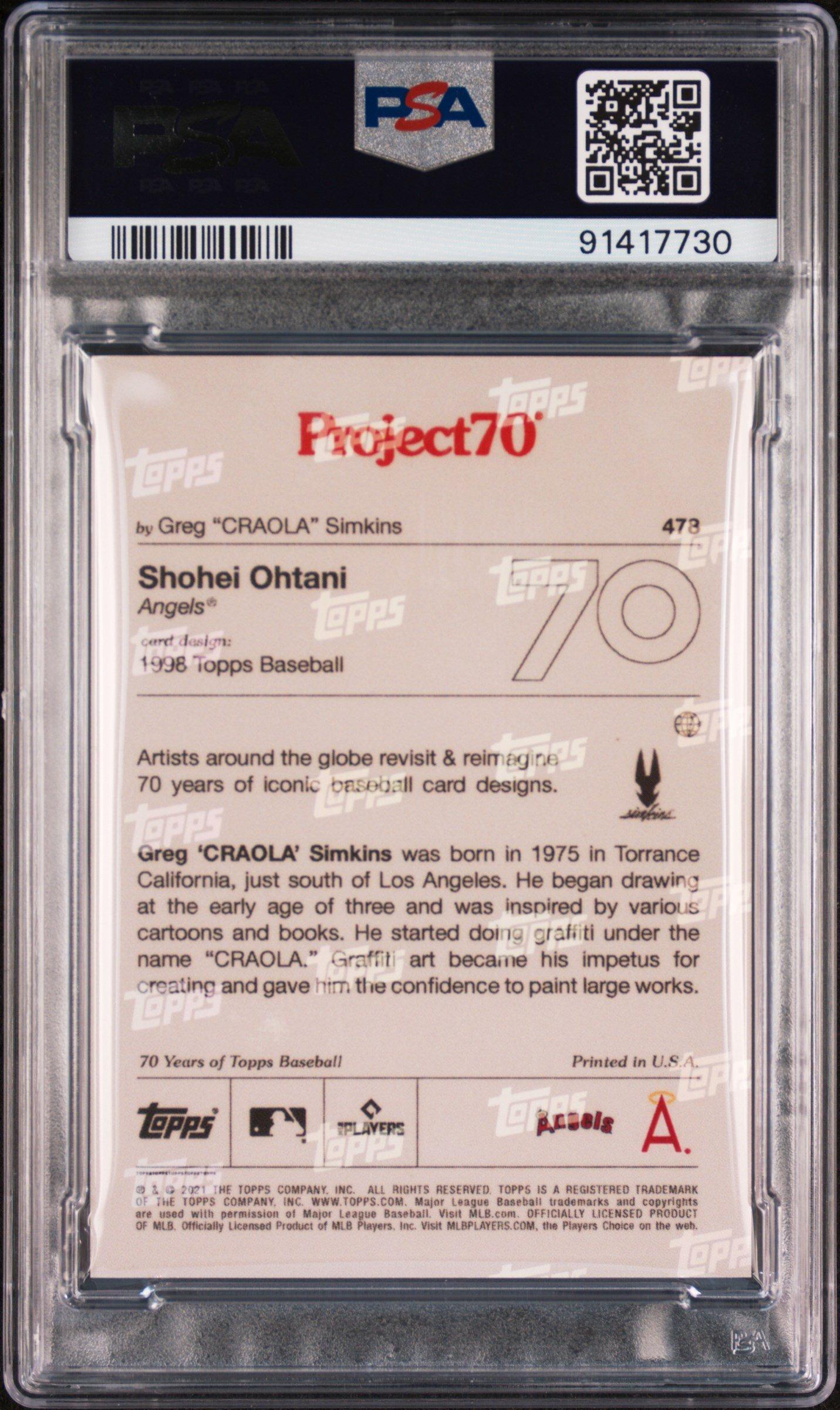 2021 Topps Project70 478 Shohei Ohtani PSA 9 Graded Card | GameStop