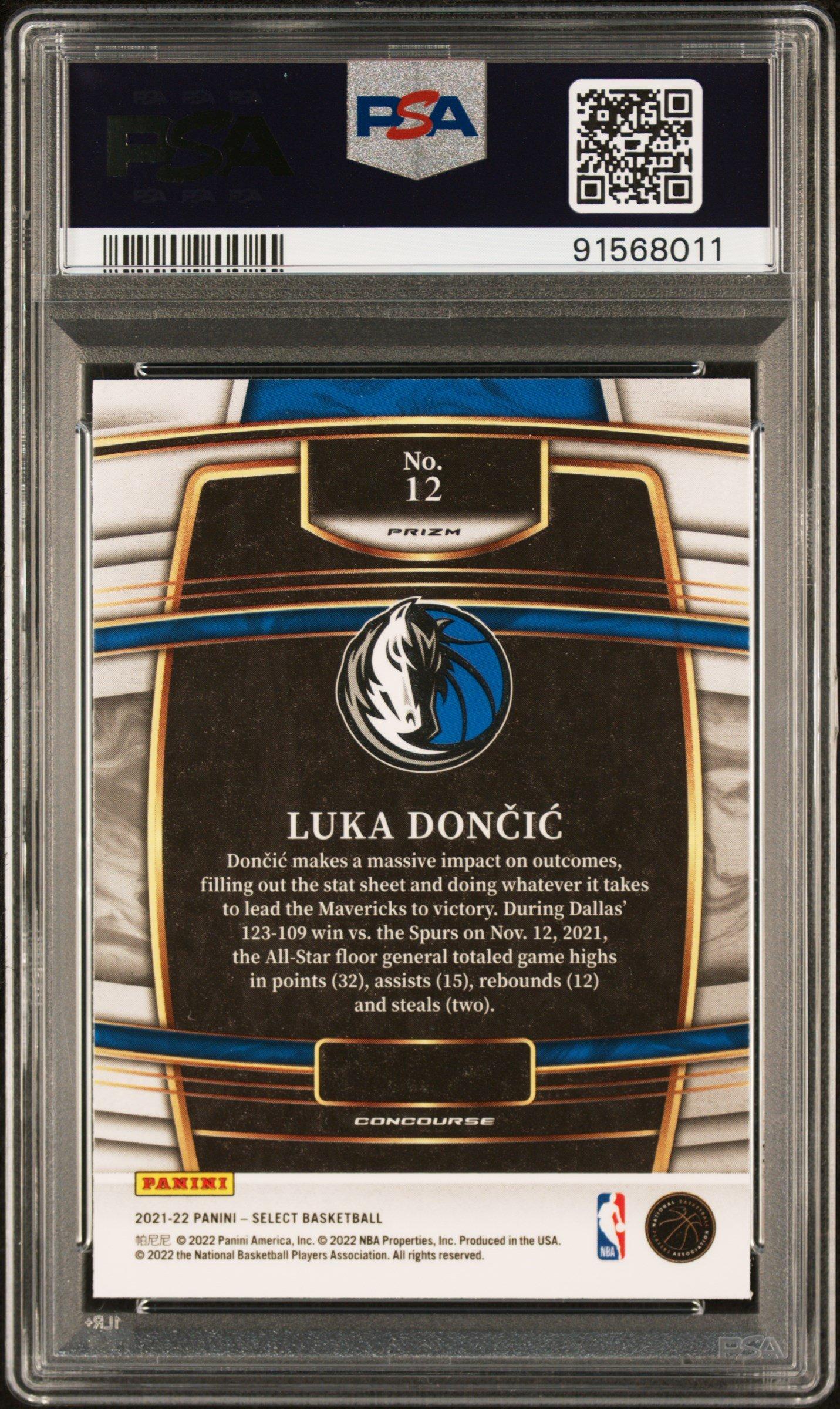 その他 LUKA 2021 Panini Select 12 Luka Doncic Blue Shimmer PSA 10 Graded Card