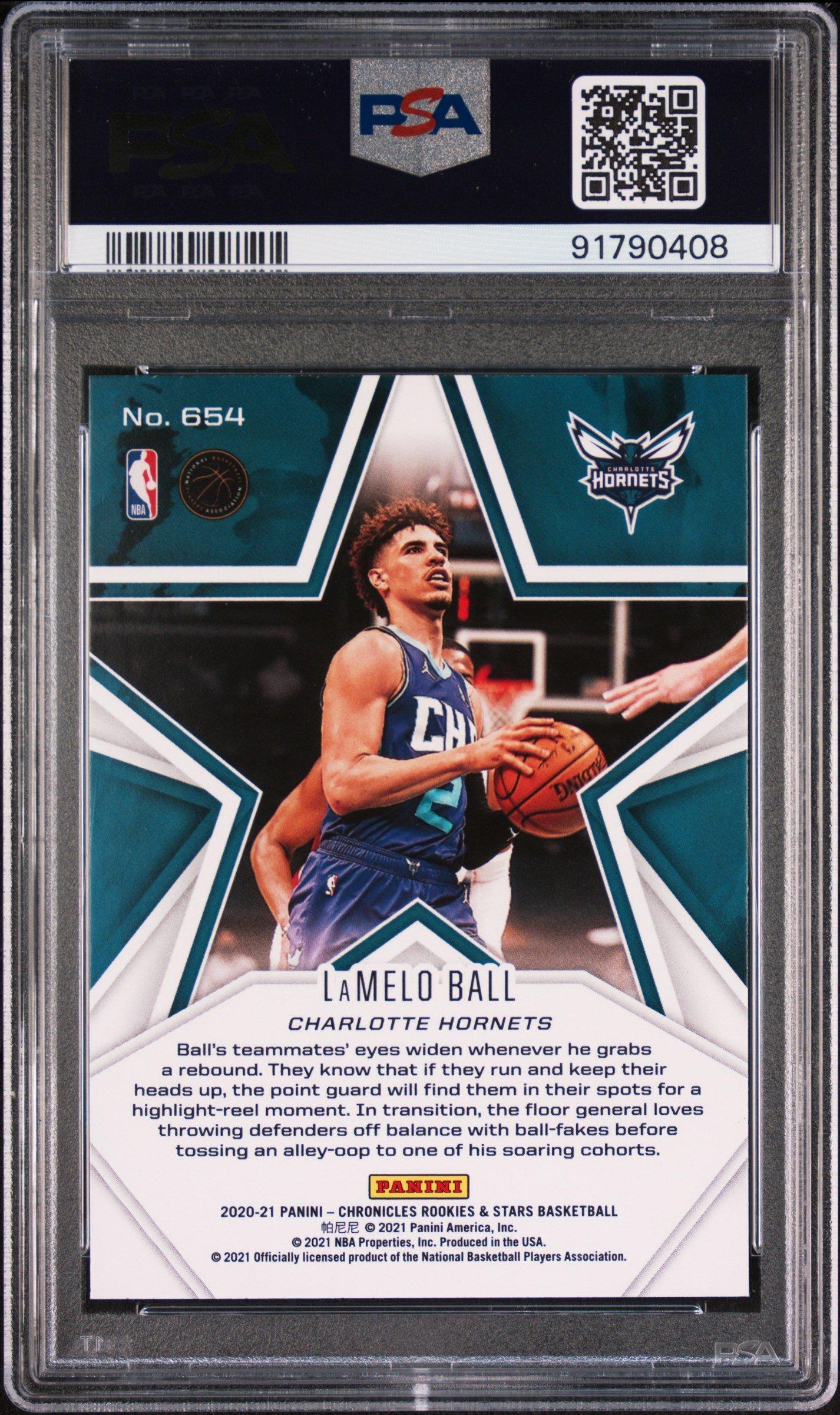 2020 Panini Chronicles 654 Lamelo Ball PSA 8