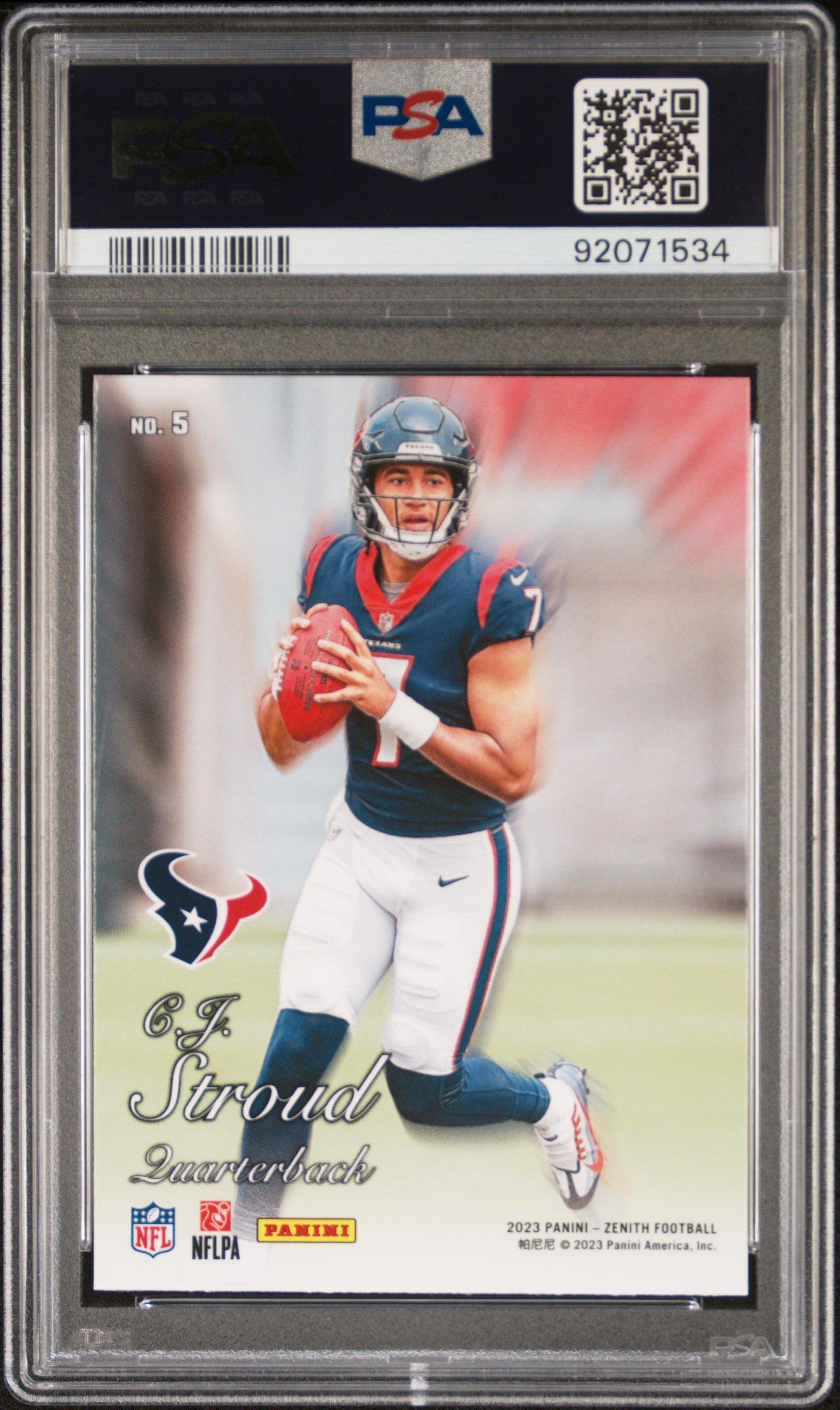2023 Panini Zenith 1994 Pacific 5 Cj Stroud Blue PSA 10