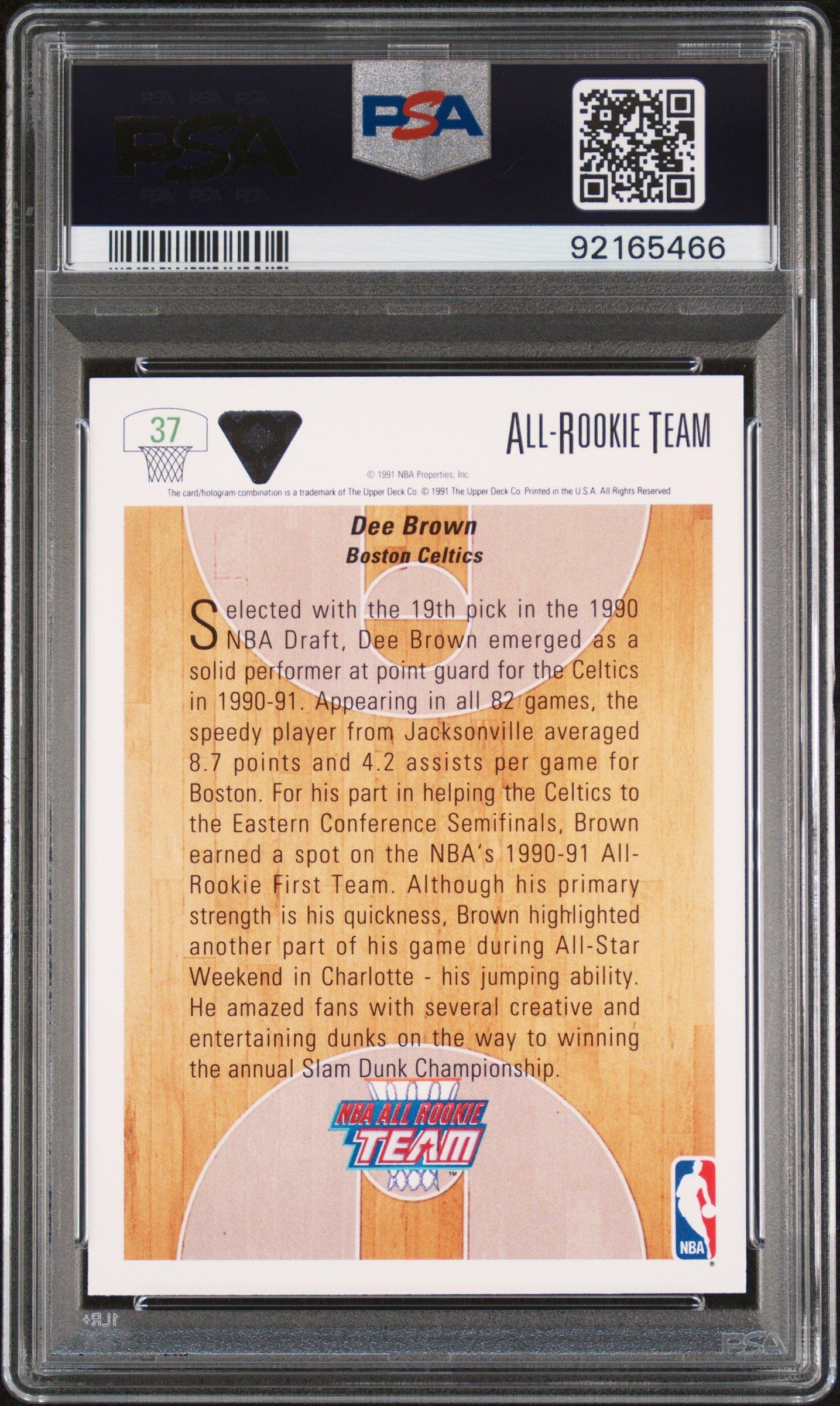 1991 Upper Deck 37 Dee Brown PSA 10