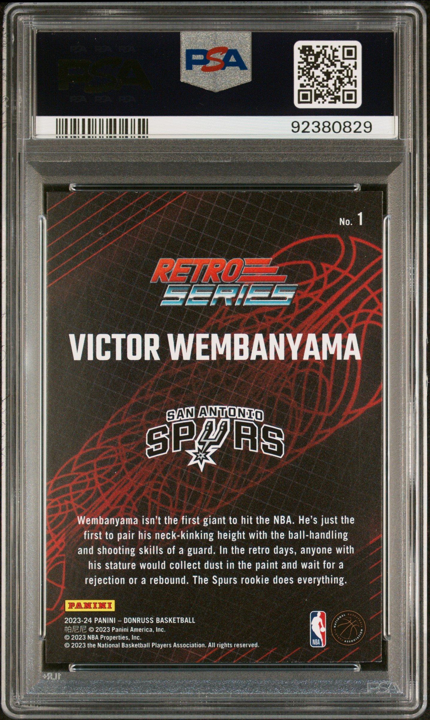 2023 Panini Donruss Retro Series 1 Victor Wembanyama Press Proof PSA 10