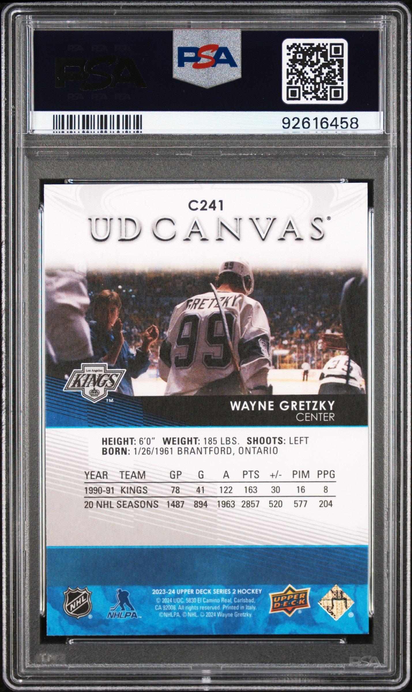 2023 Upper Deck Ud Canvas C241 Wayne Gretzky PSA 9