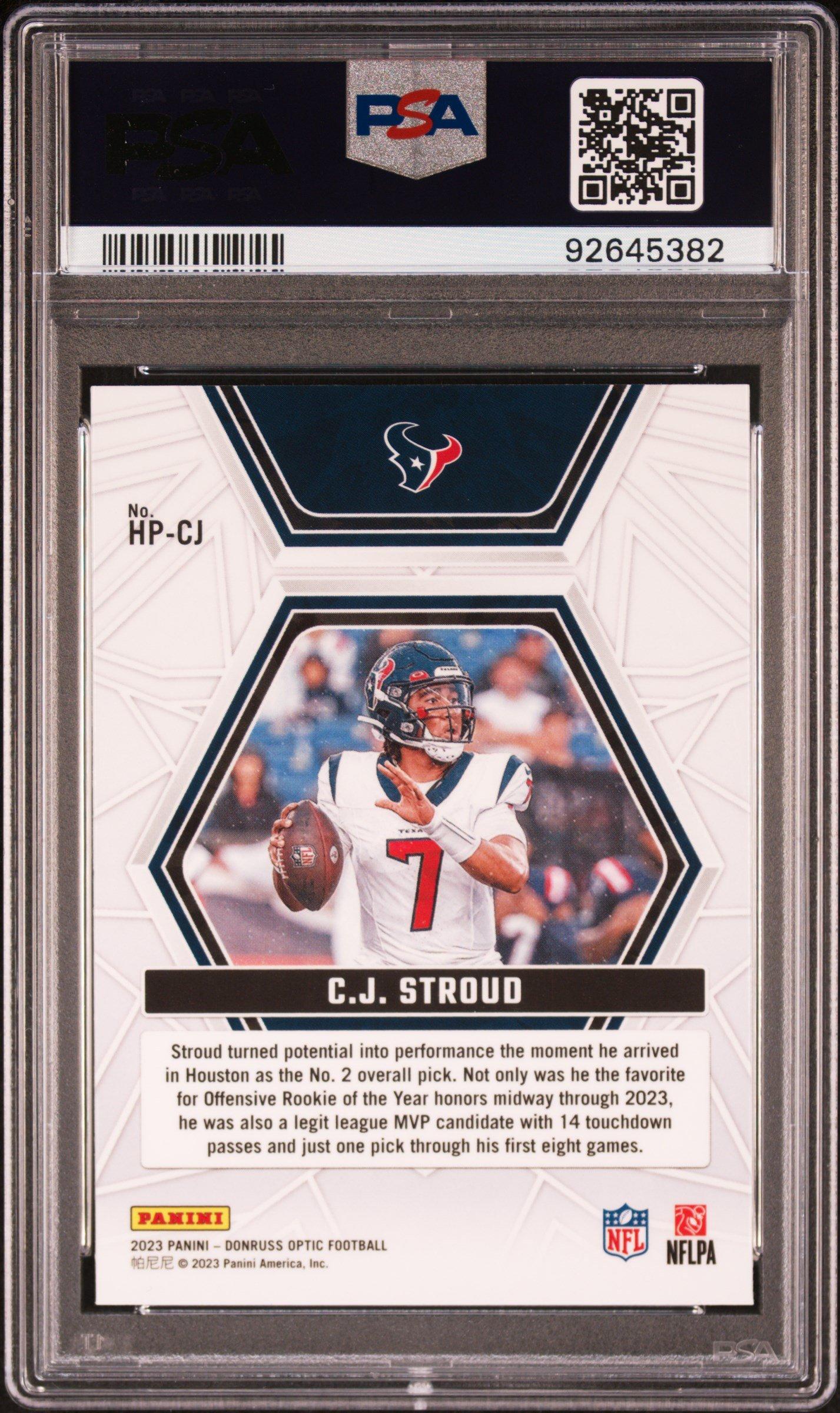 2023 Panini Donruss Optic Hidden Potential Hpcj Cj Stroud PSA 10